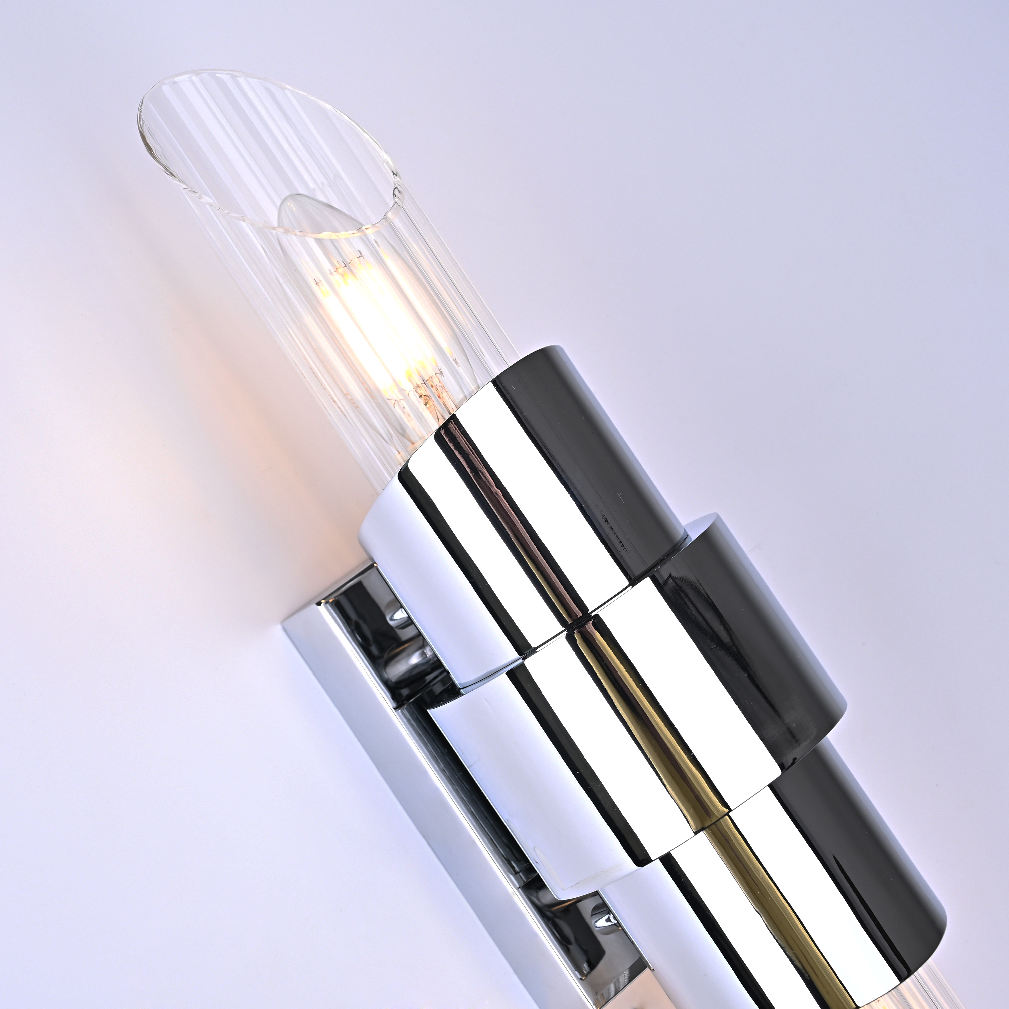 Бра Tycho Mini Wall Light Silver 5,5*9*40 см, 2*E14*40W, ImperiumLoft 44.723, Серебристый