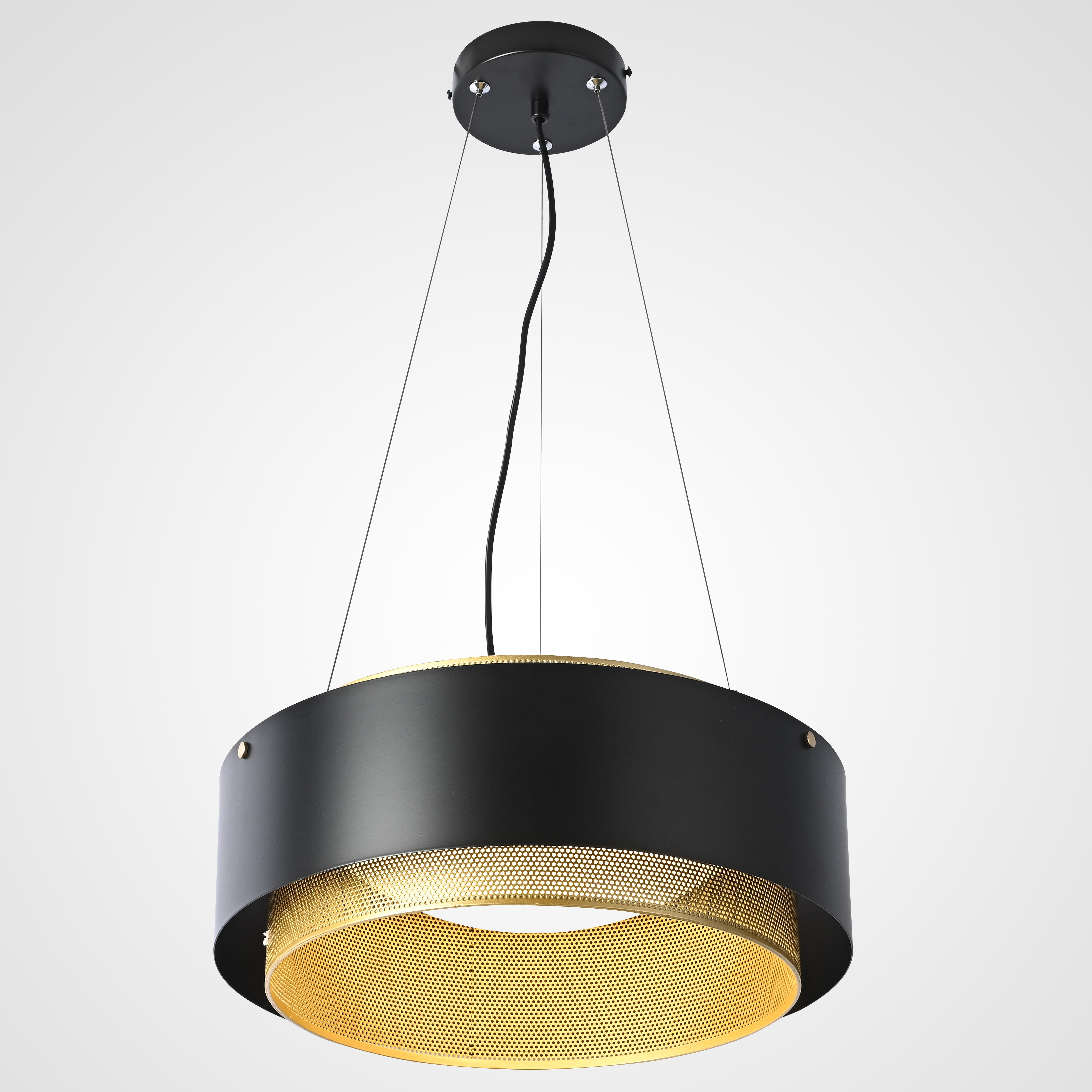 Подвесной светильник CASING 38 черный 38*38*15 см, 1*LED*12W, 3000, 4000, 5000K, ImperiumLoft CASING01, Чёрный