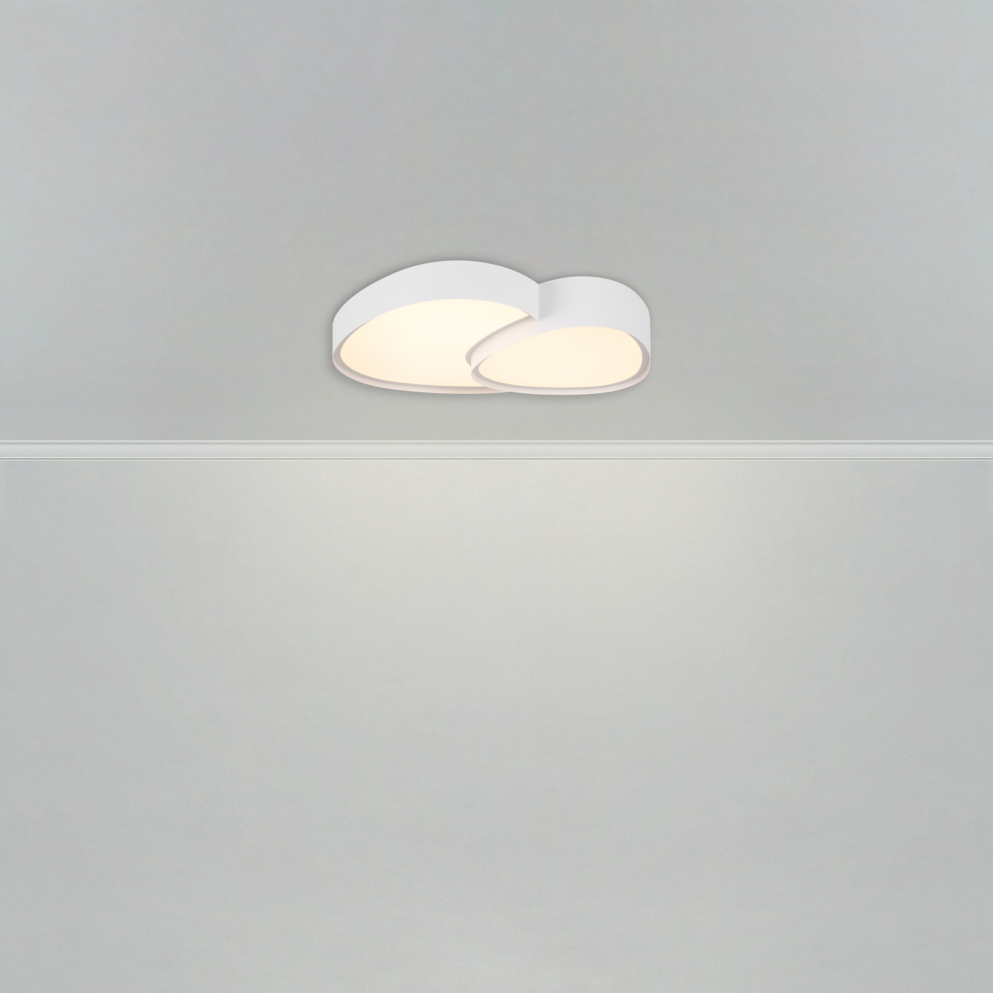 Светильник 52,5*38*-8 см, *LED*72W, 3000-7000K, Freya Скромность/Modesty FR6079CL-L72W, Белый