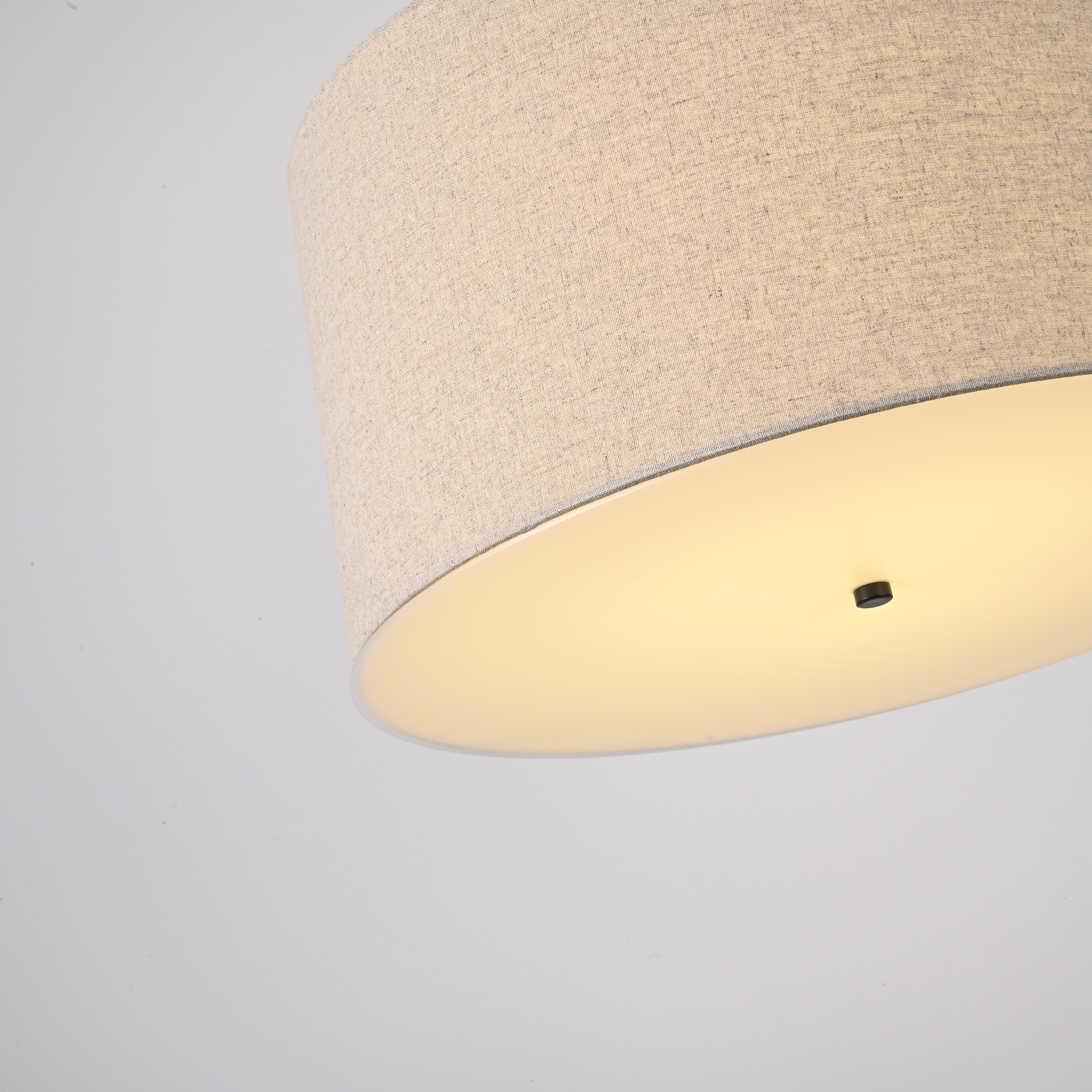 Подвесной светильник RH ROUND Linen Shade Pendant 50*50*25 см, 3*E27*60W, ImperiumLoft 40.1557, Коричневый