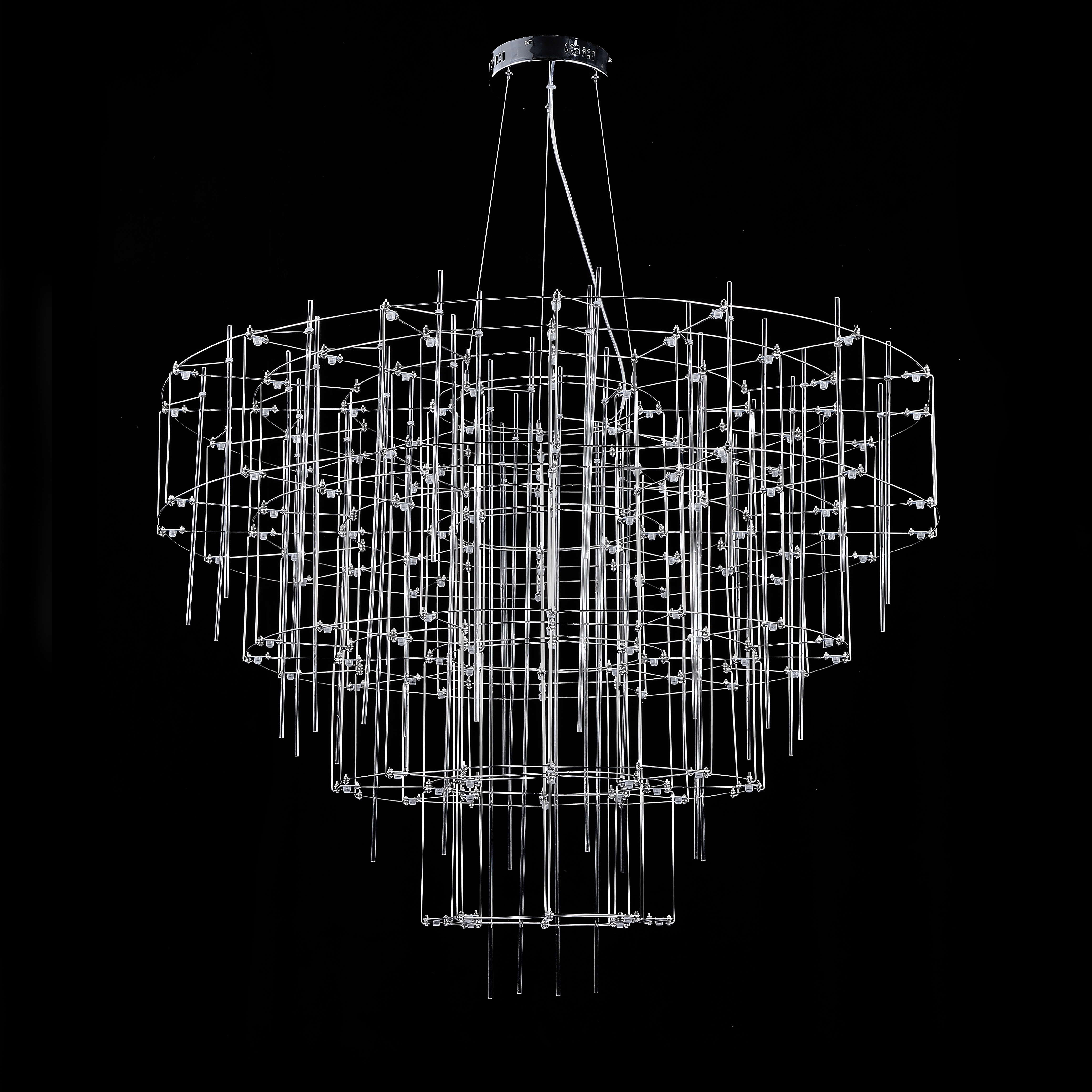 Подвесная люстра CHILL A D120 120*120*60 см, 60*LED*1W, 3000K, ImperiumLoft CHILL-A01, Хром