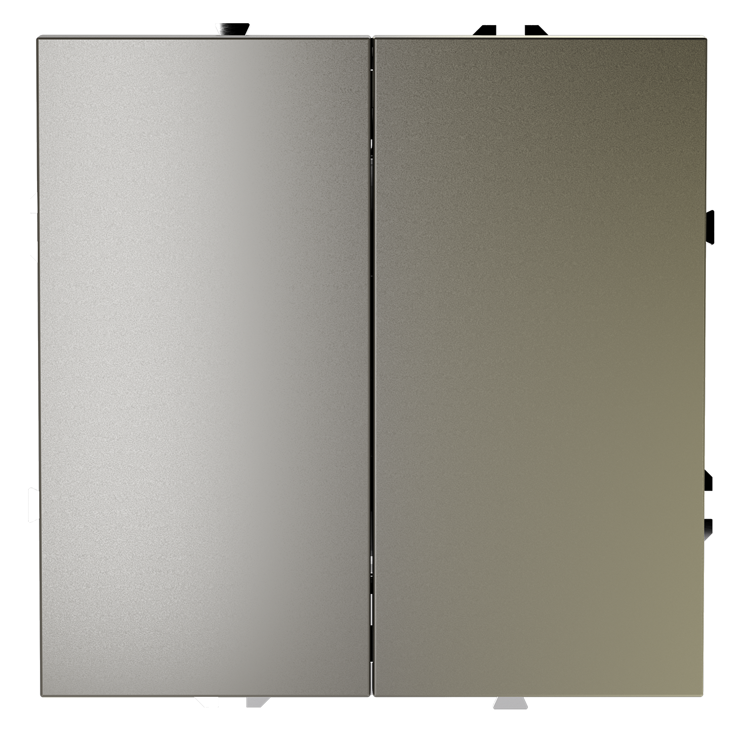 Перекрестный переключатель встраиваемый VOLTUM S70 двухклавишный 10А, (шелк) 