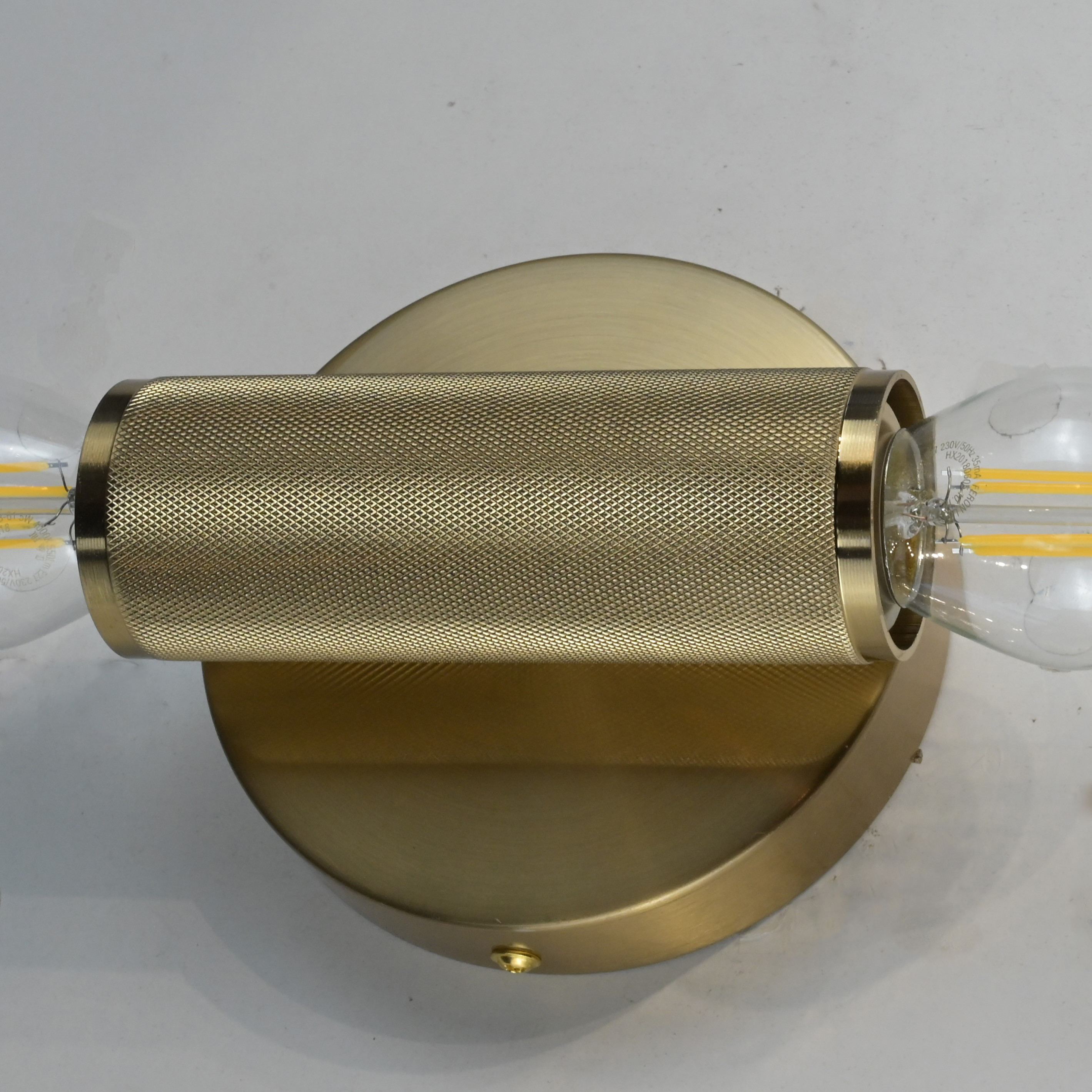 Бра RH Utilitaire Inline Sconce Brass 28,5*8*10 см, 2*E27*60W, ImperiumLoft 44.557, Латунь
