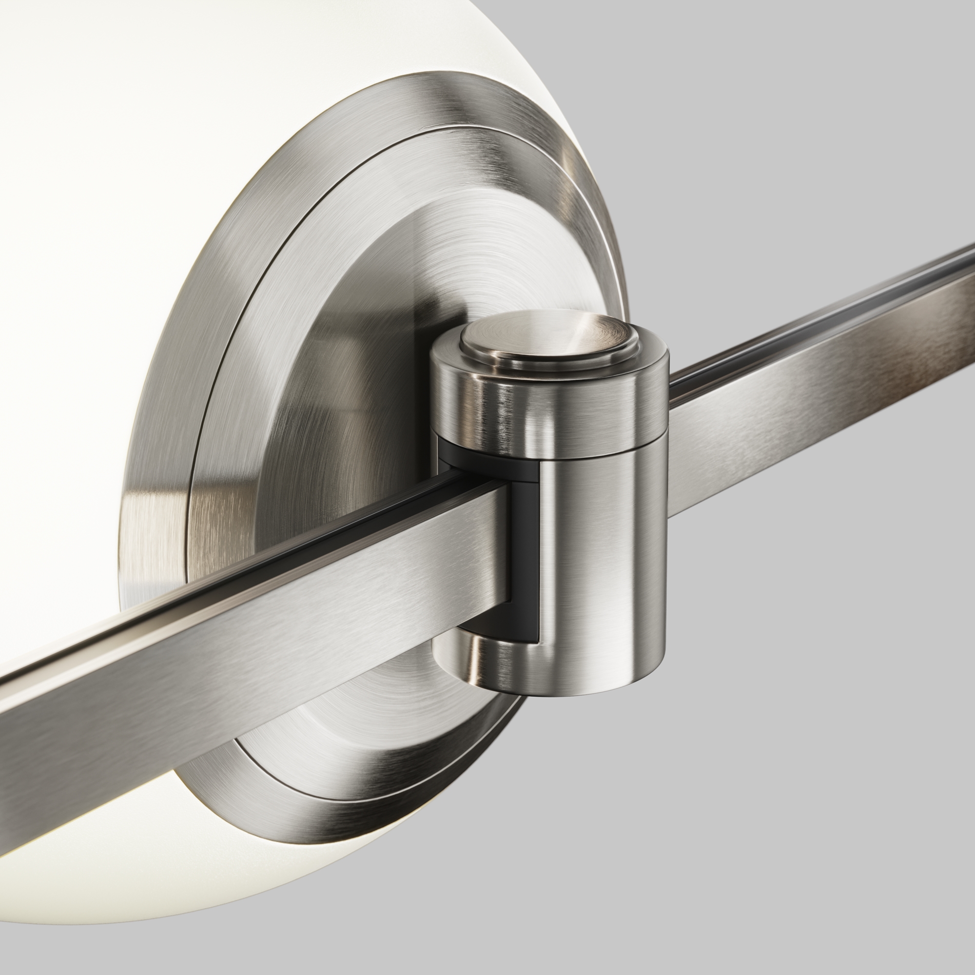Трековый светильник 16,7*15*-15 см, *LED*8W, 4000K, Maytoni Technical Luna TR229-1-8W4K-PT, Платина