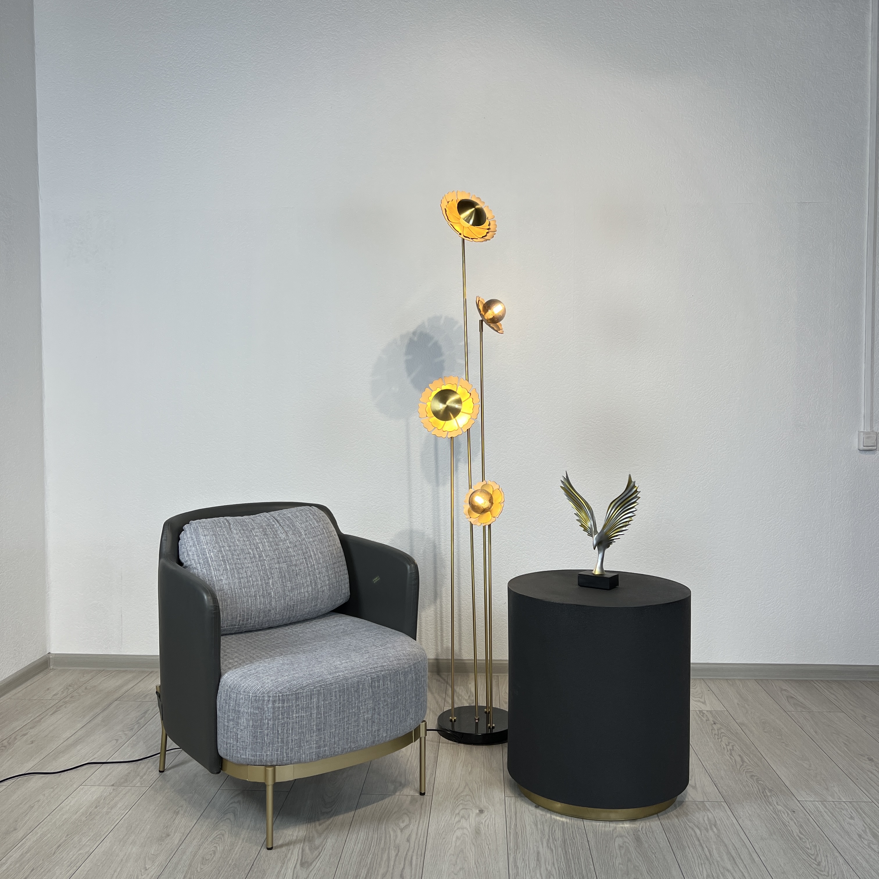 Торшер CAMELLIA FL Латунь 28*28*170 см, 4*G9*40W, ImperiumLoft CAMELLIA-FL01, Латунь