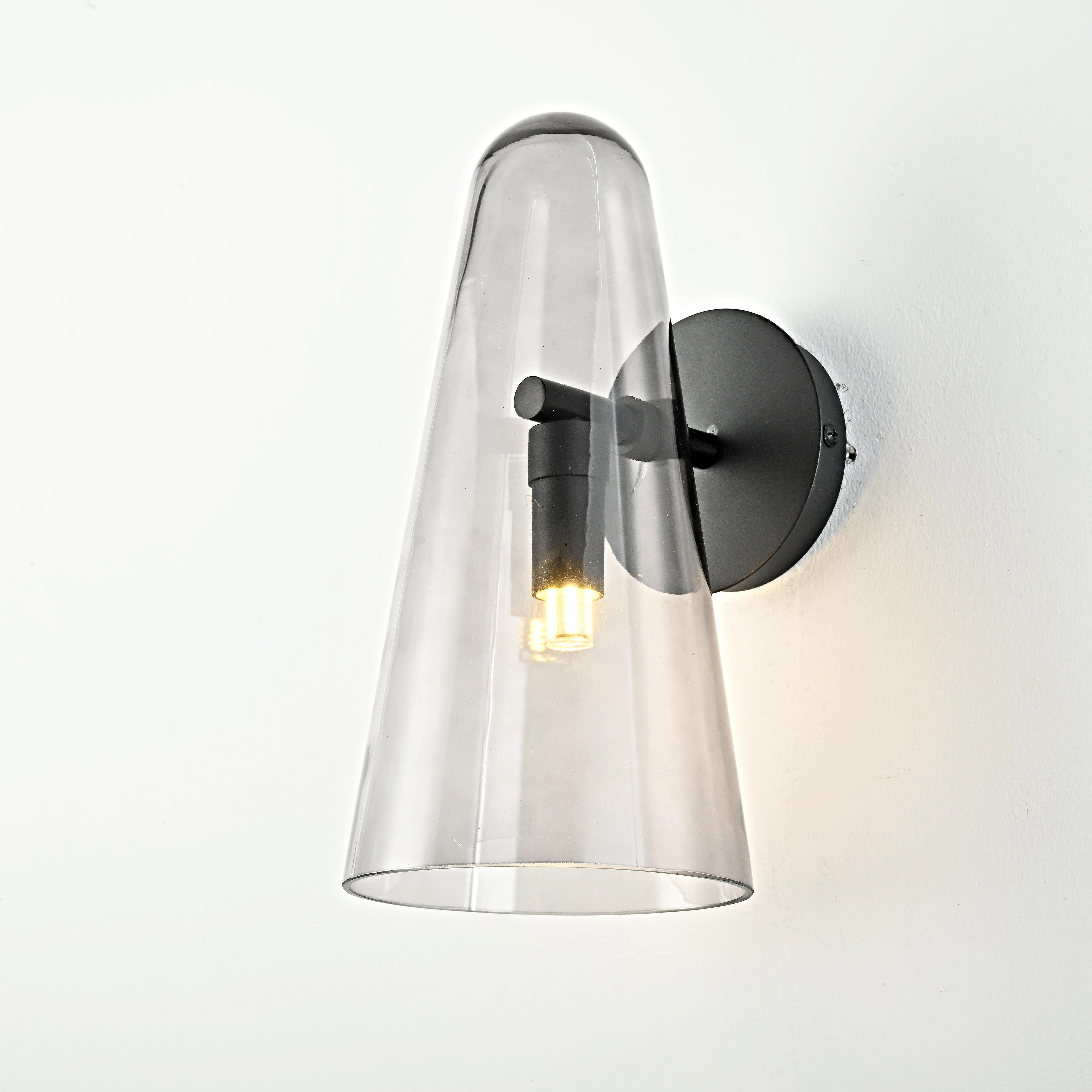 Бра Доми Sconce Smoky 13*13*26 см, 1*G9*40W, ImperiumLoft 44.1074-0, Чёрный