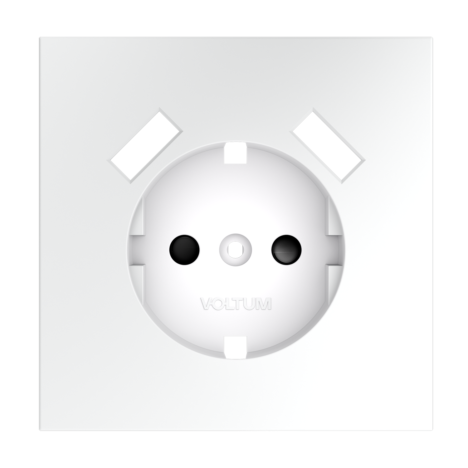 Накладка для розетки с заземлением и защитными шторками, с USB A+A, белый матовый Voltum S70 VLS000902, Пластик Soft touch