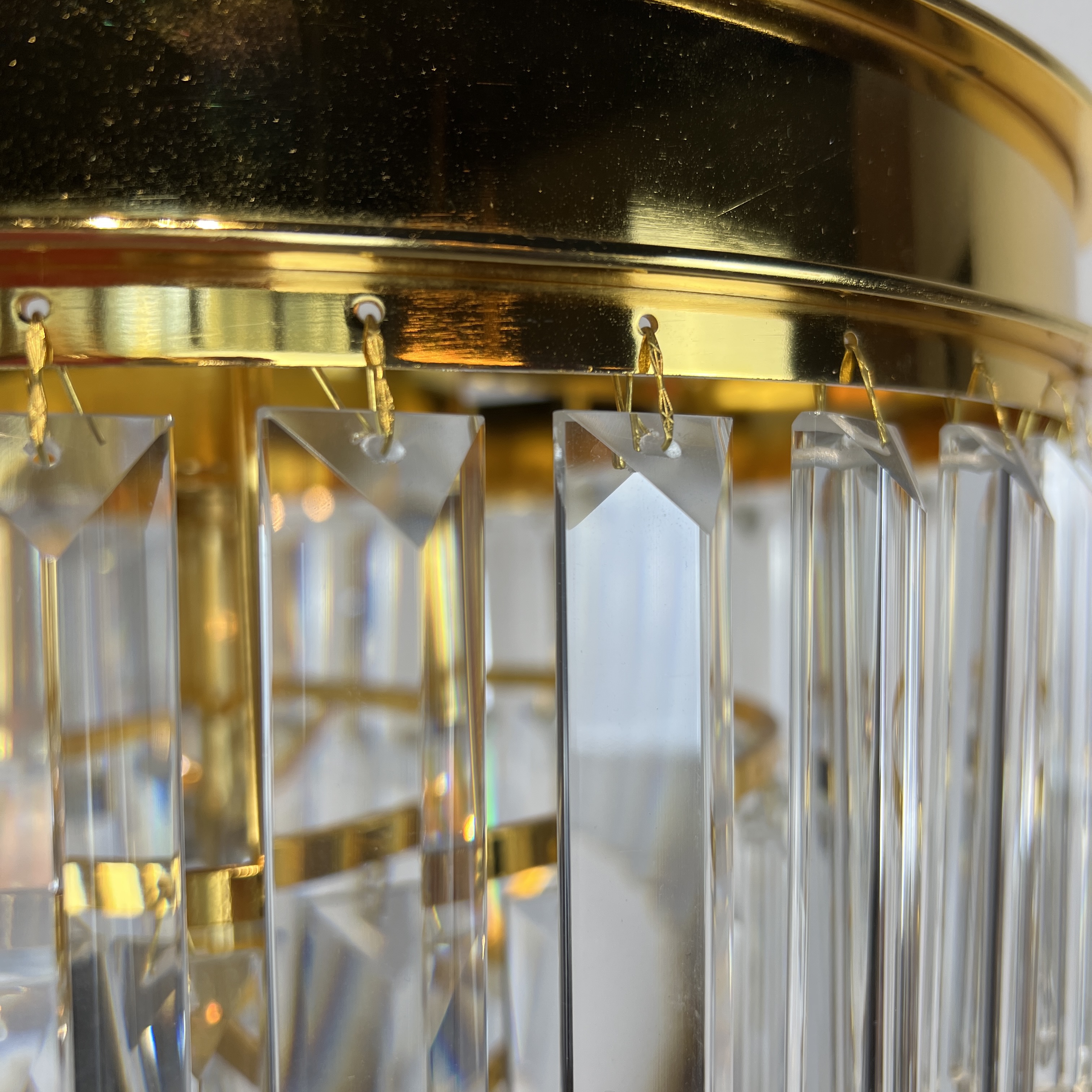 Торшер RH 1920S Odeon Clear Glass Floor Lamp GOLD 50*50*50 см, 4*E14*40W, ImperiumLoft 241415-22, Золотистый, Чёрный