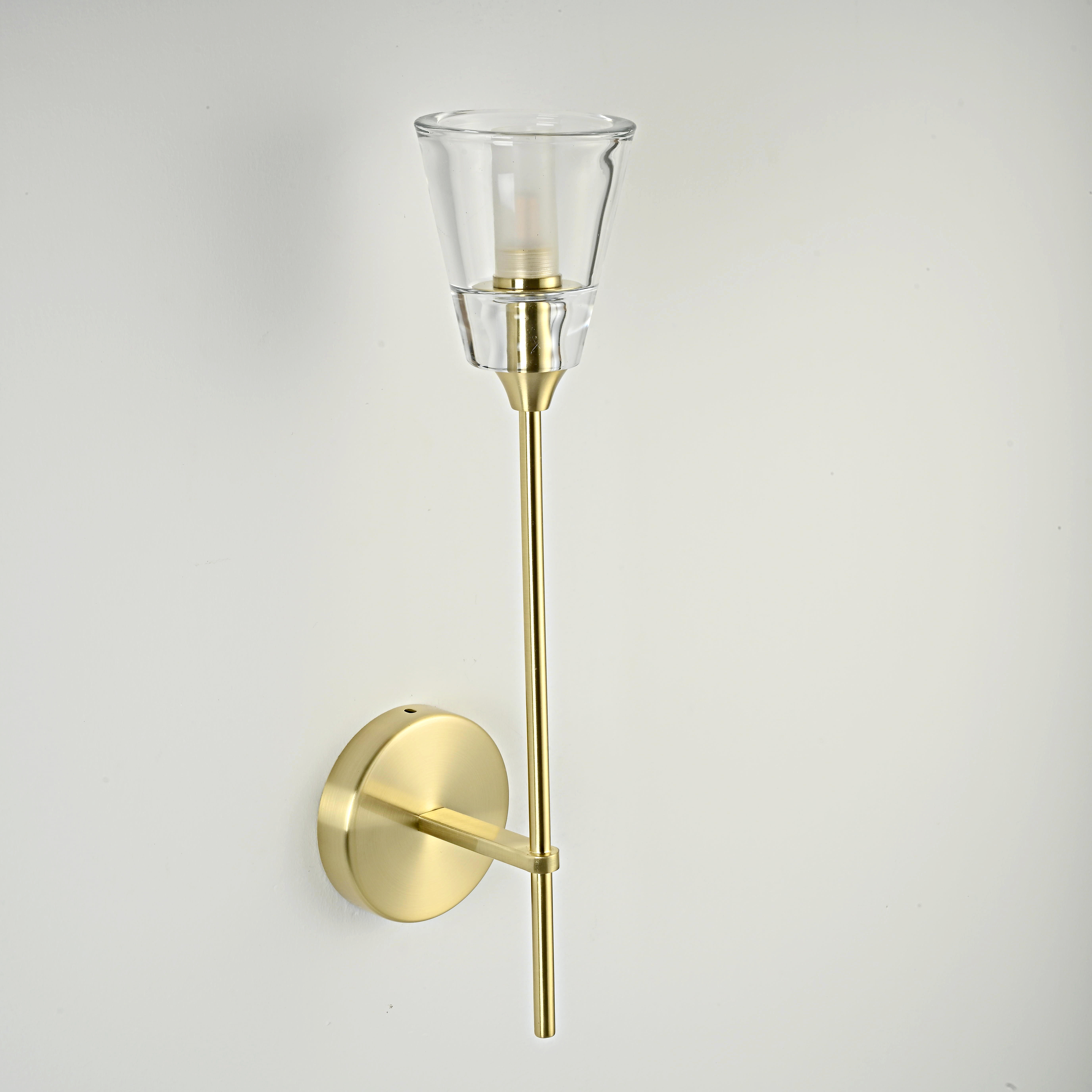 Бра TORCHE DE VERRE wall lamp 10*10*51 см, 1*G9*40W, ImperiumLoft 44.394, Латунь
