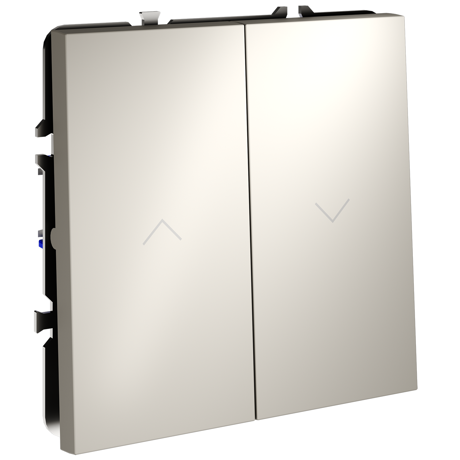 Выключатель встраиваемый для жалюзи 10А, кашемир Voltum S70 VLS020703, Пластик Soft touch