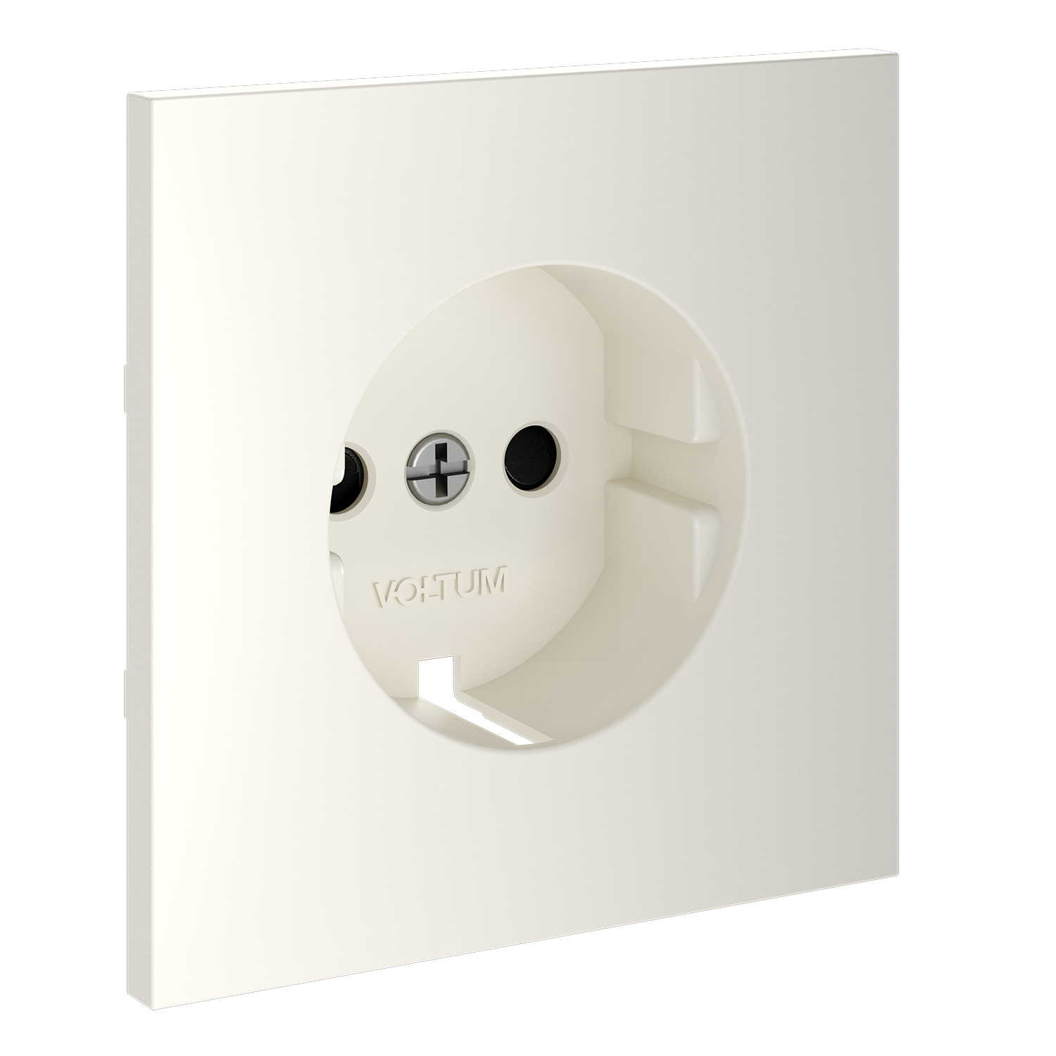 Накладка для розетки с заземлением и защитными шторками, S70, хлопок Voltum VLS000713