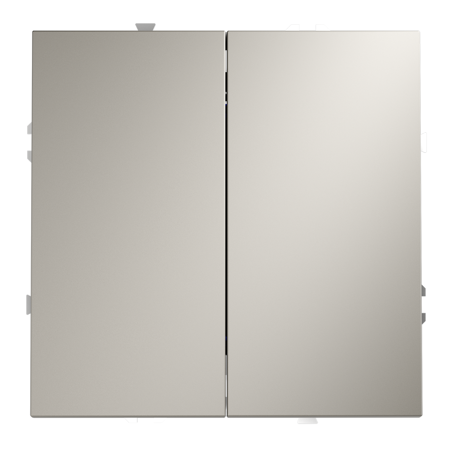 Перекрестный переключатель встраиваемый двухклавишный 10А, кашемир Voltum S70 VLS020503, Пластик Soft touch