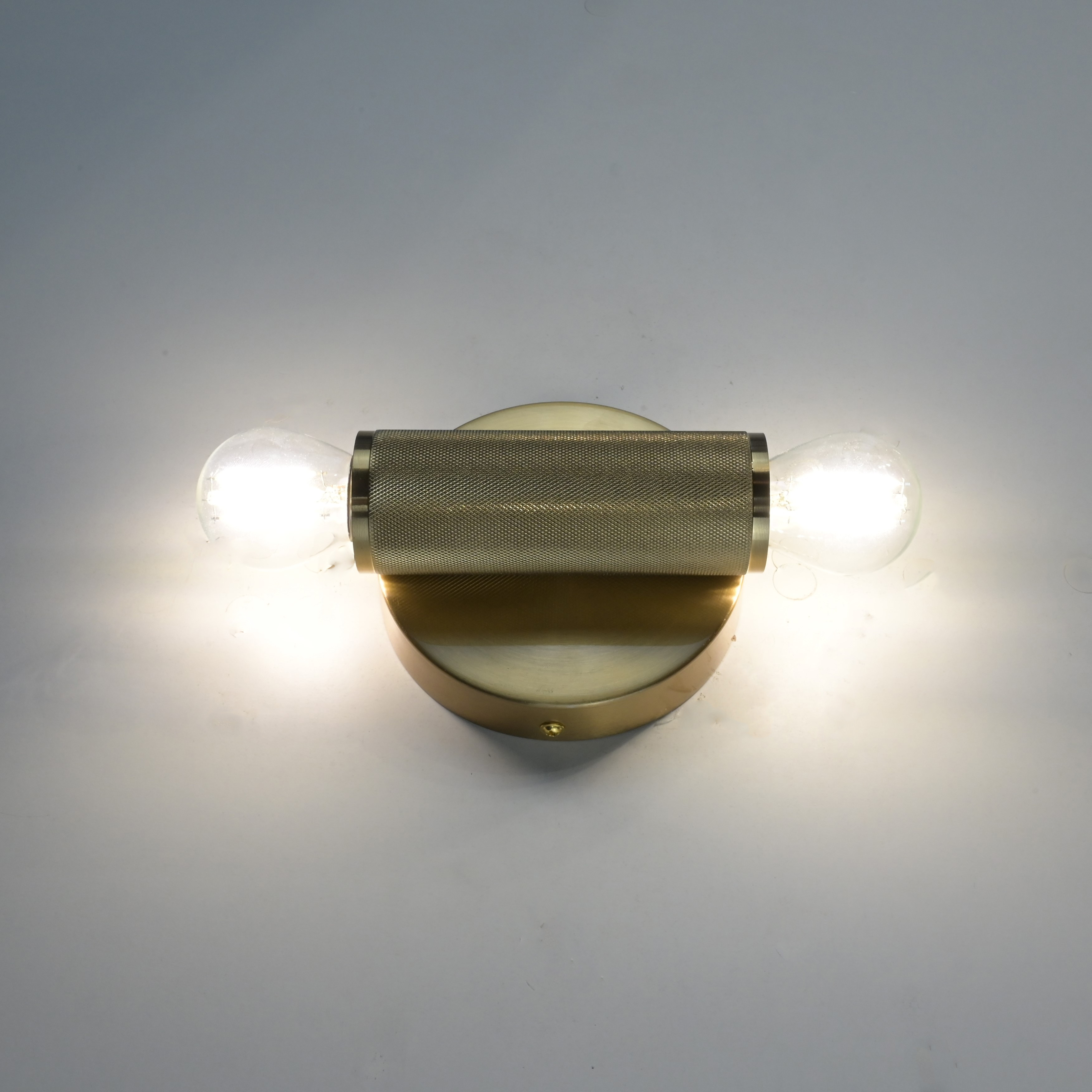 Бра RH Utilitaire Inline Sconce Brass 28,5*8*10 см, 2*E27*60W, ImperiumLoft 44.557, Латунь