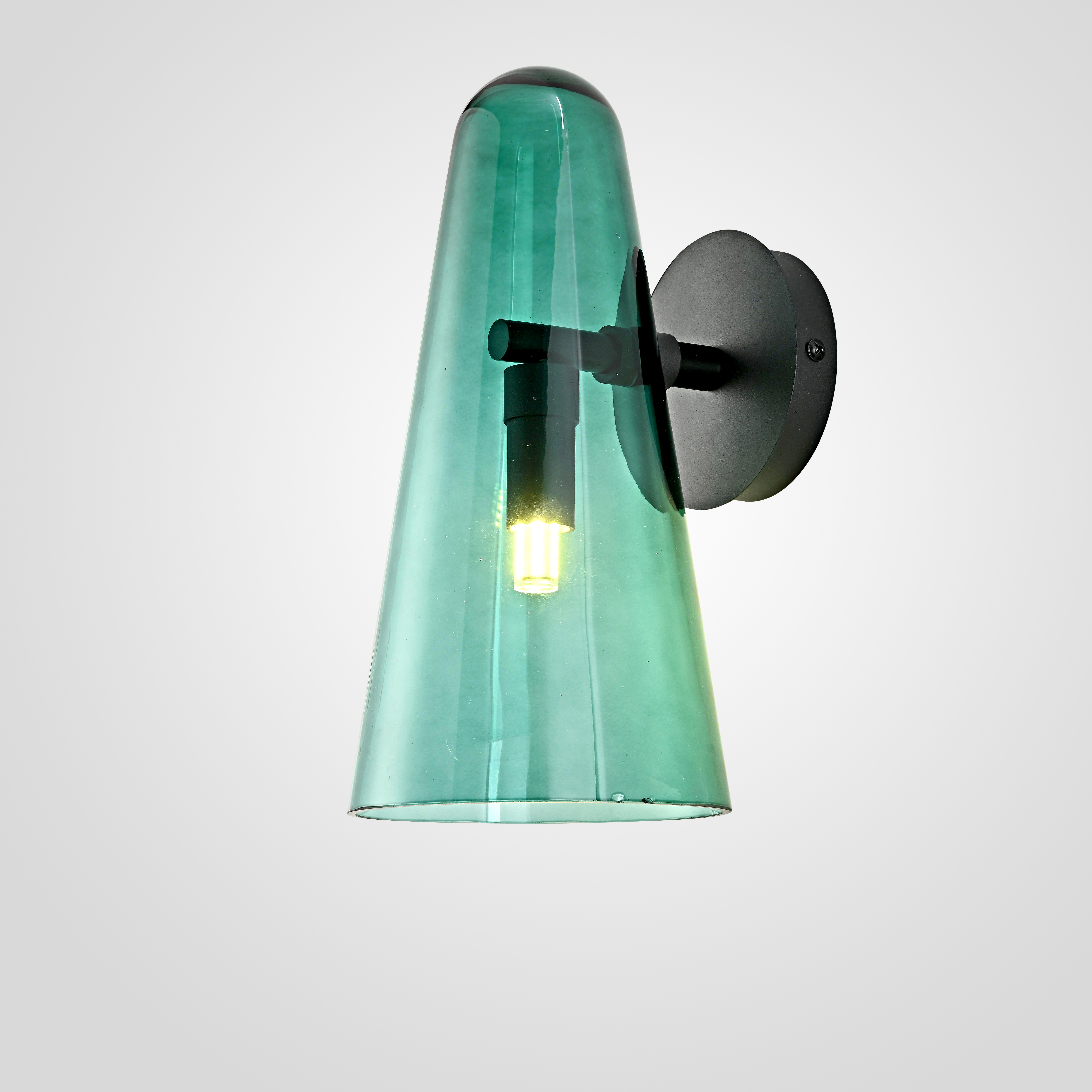Бра Доми Sconce Green 13*13*26 см, 1*G9*40W, ImperiumLoft 44.1010-0, Чёрный