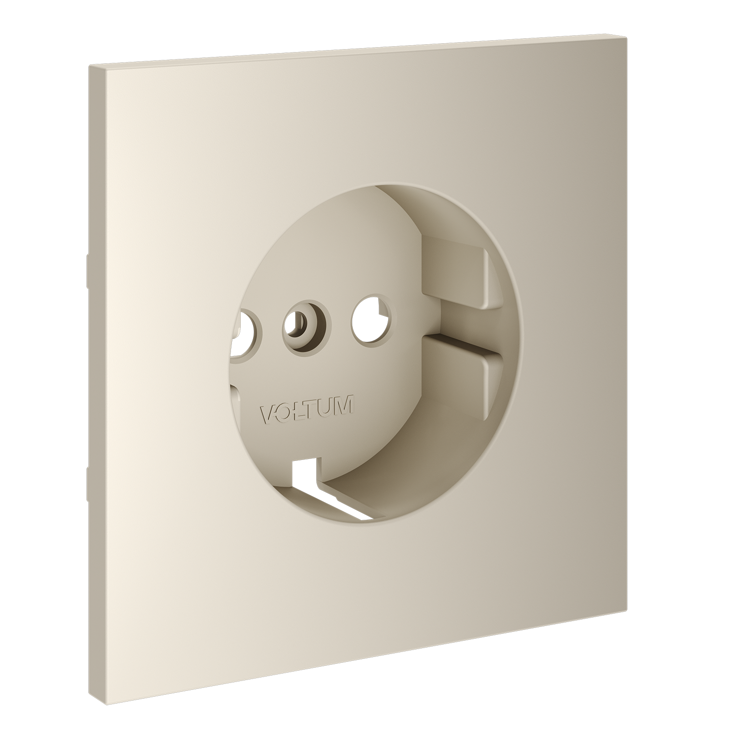 Накладка для розетки с заземлением, кашемир Voltum S70 VLS000603, Пластик Soft touch