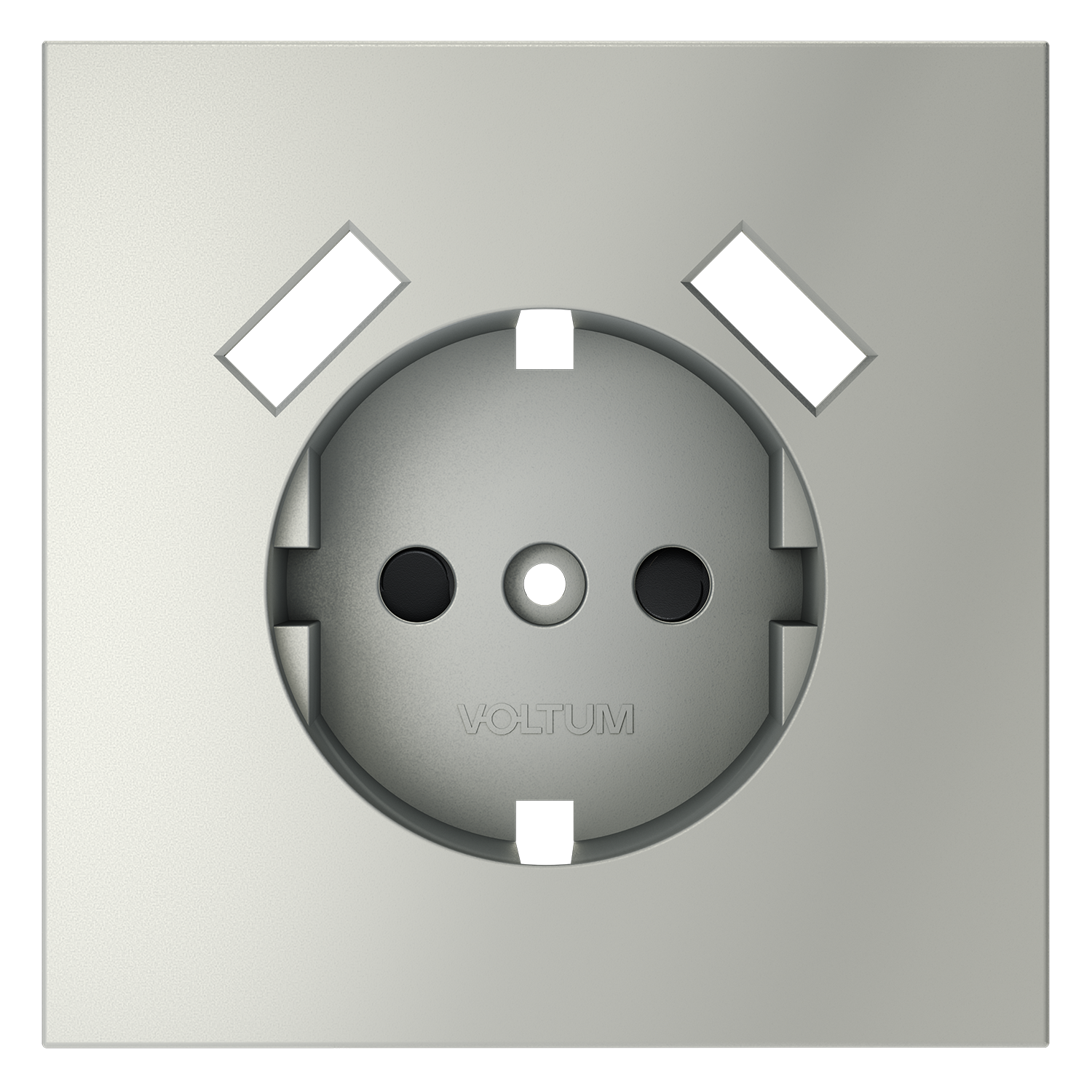 Накладка для розетки с заземлением и защитными шторками, с USB A+A, сталь Voltum S70 VLS000905, Пластик Soft touch