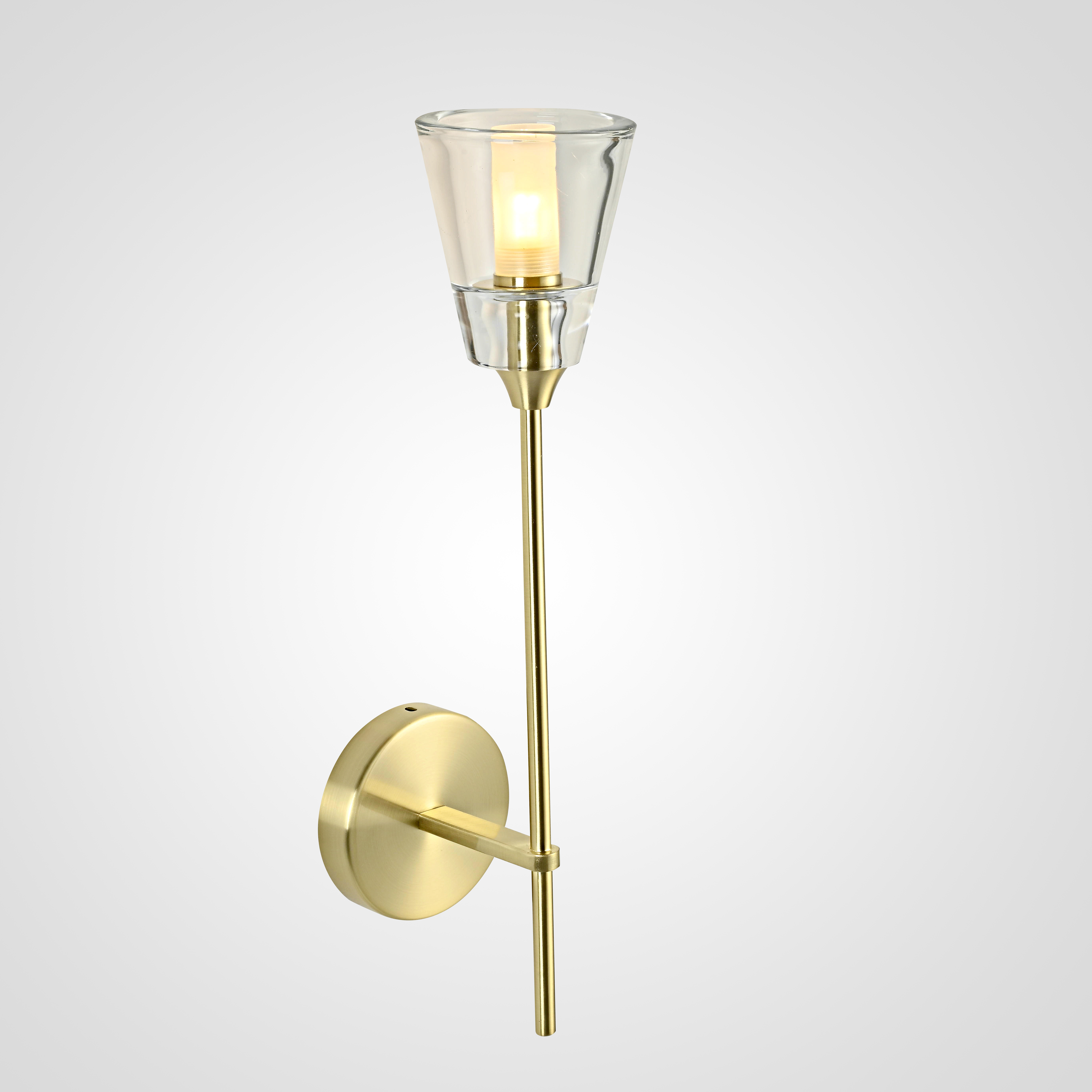 Бра TORCHE DE VERRE wall lamp 10*10*51 см, 1*G9*40W, ImperiumLoft 44.394, Латунь