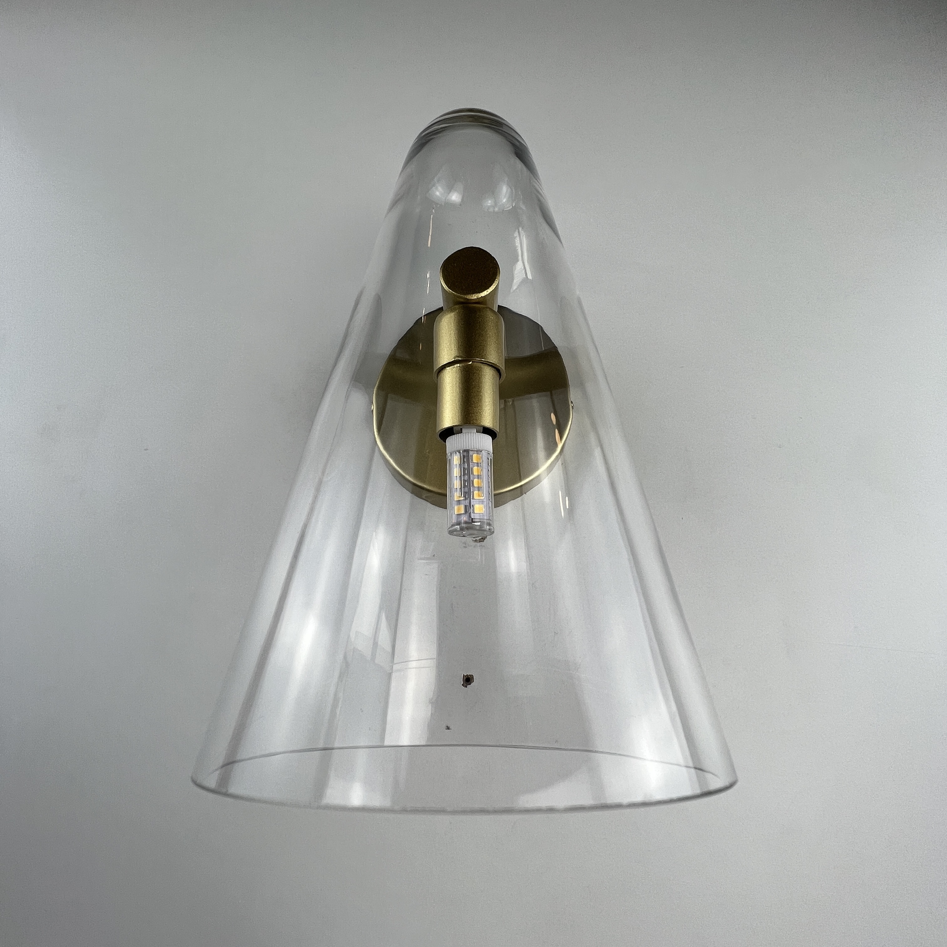 Бра Доми Sconce Transparent 22*19*19 см, 1*G9*40W, ImperiumLoft 44.1075-0, Золотистый