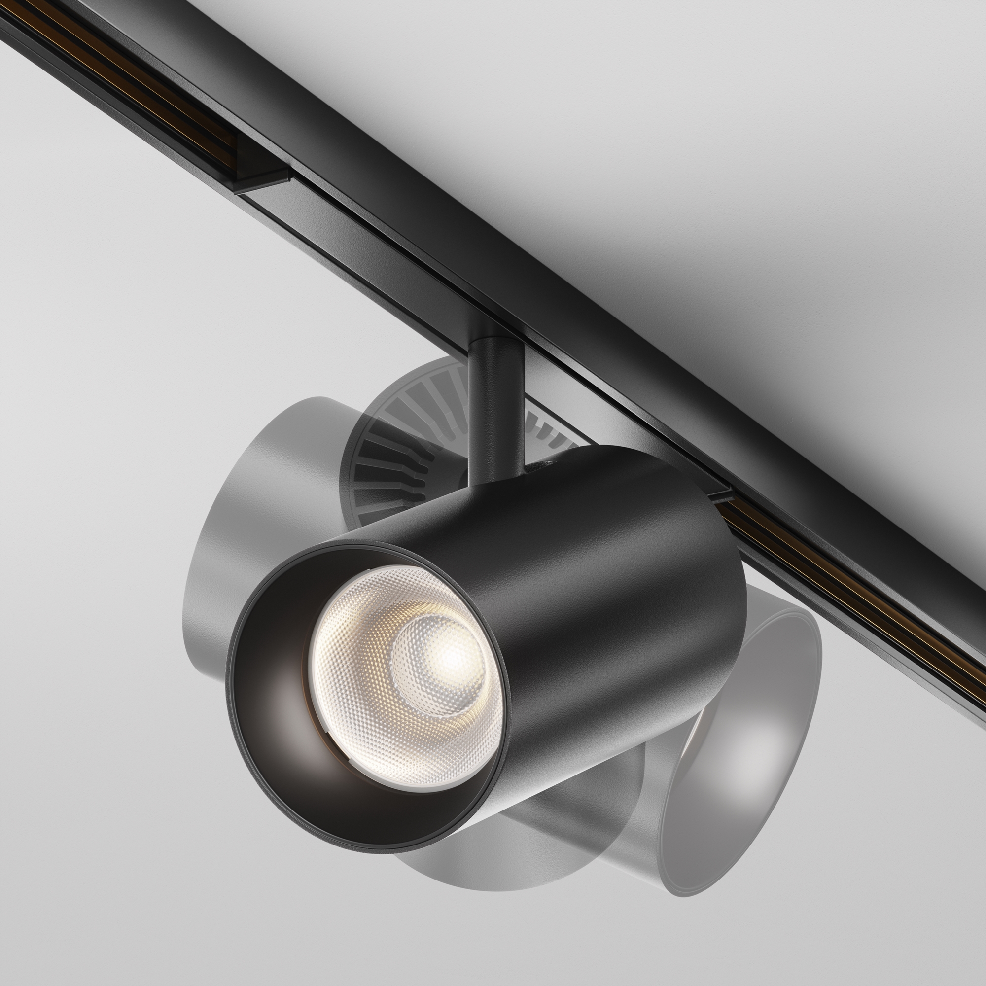 Трековый светильник Focus Led Exility X 4000K 12Вт 36° 16*1*-12 см, *LED*12W, 1410K, Maytoni Technical  TR243-12W4K-B, Черный