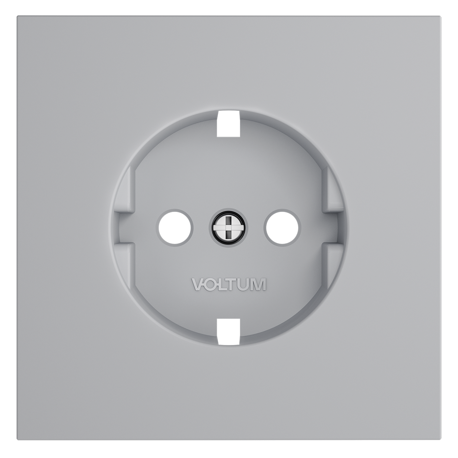 Накладка для розетки с заземлением, S70, серый Voltum VLS000616