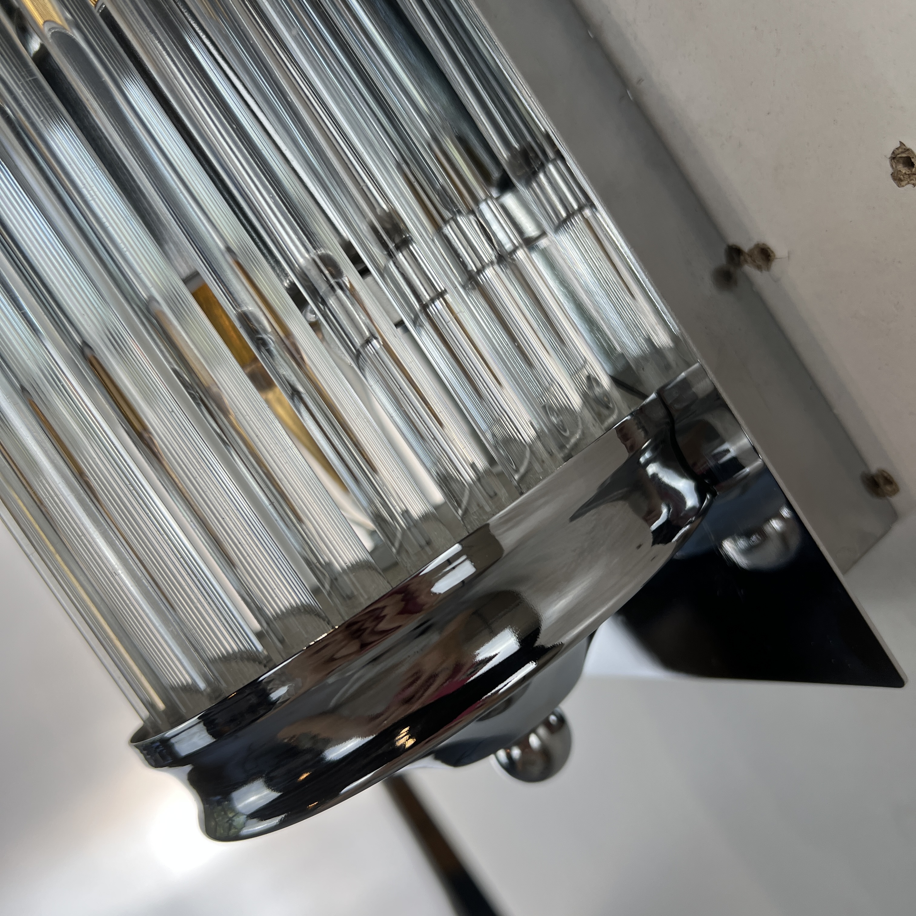 Бра Eichholtz Wall Lamp Glorious M 13*13*30 см, 1*E14*40W, ImperiumLoft 44.404, Хром