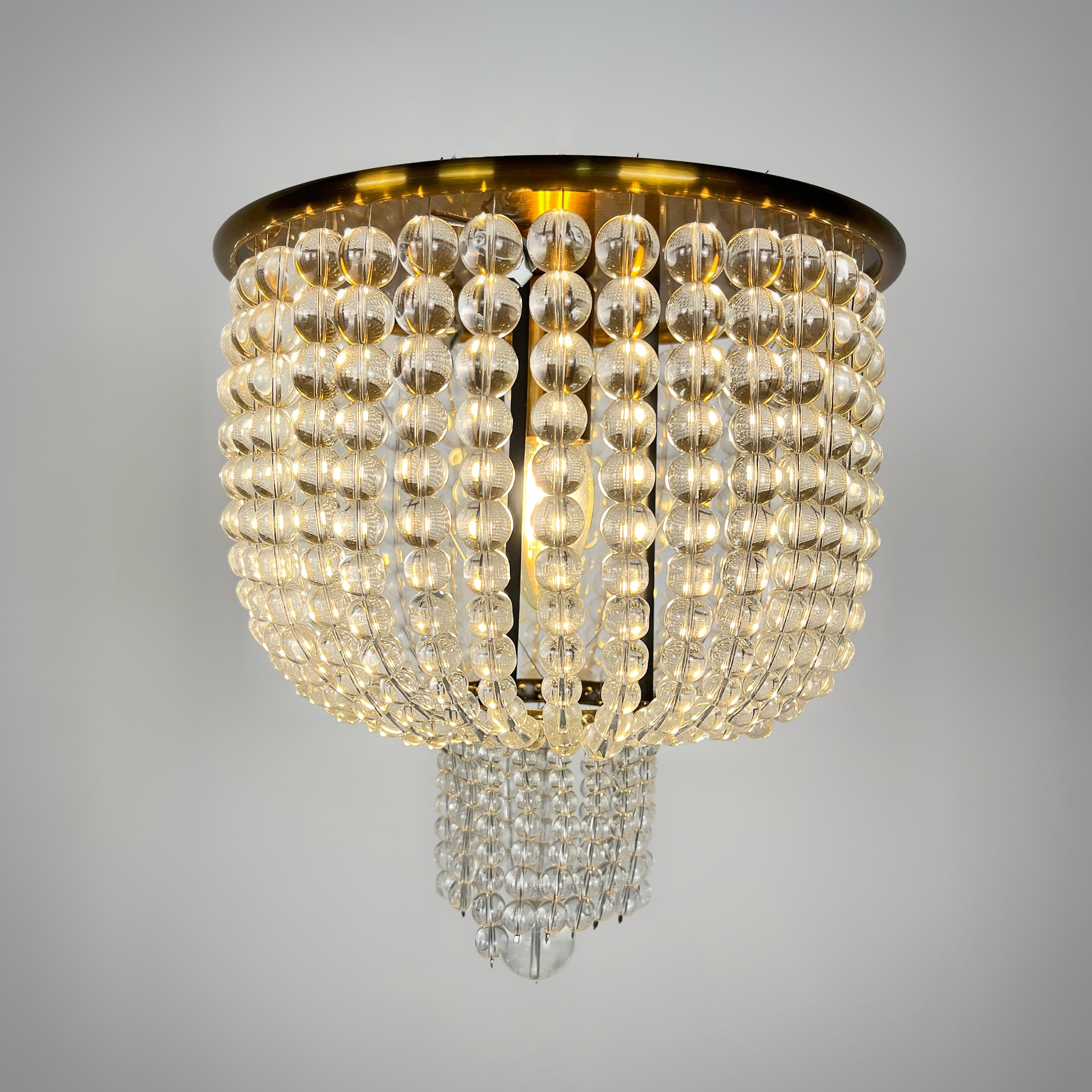 Потолочная люстра JACQUELINE WHITE SCONCE brass 25*25*26 см, 4*E14*40W, ImperiumLoft 44.444, Латунь