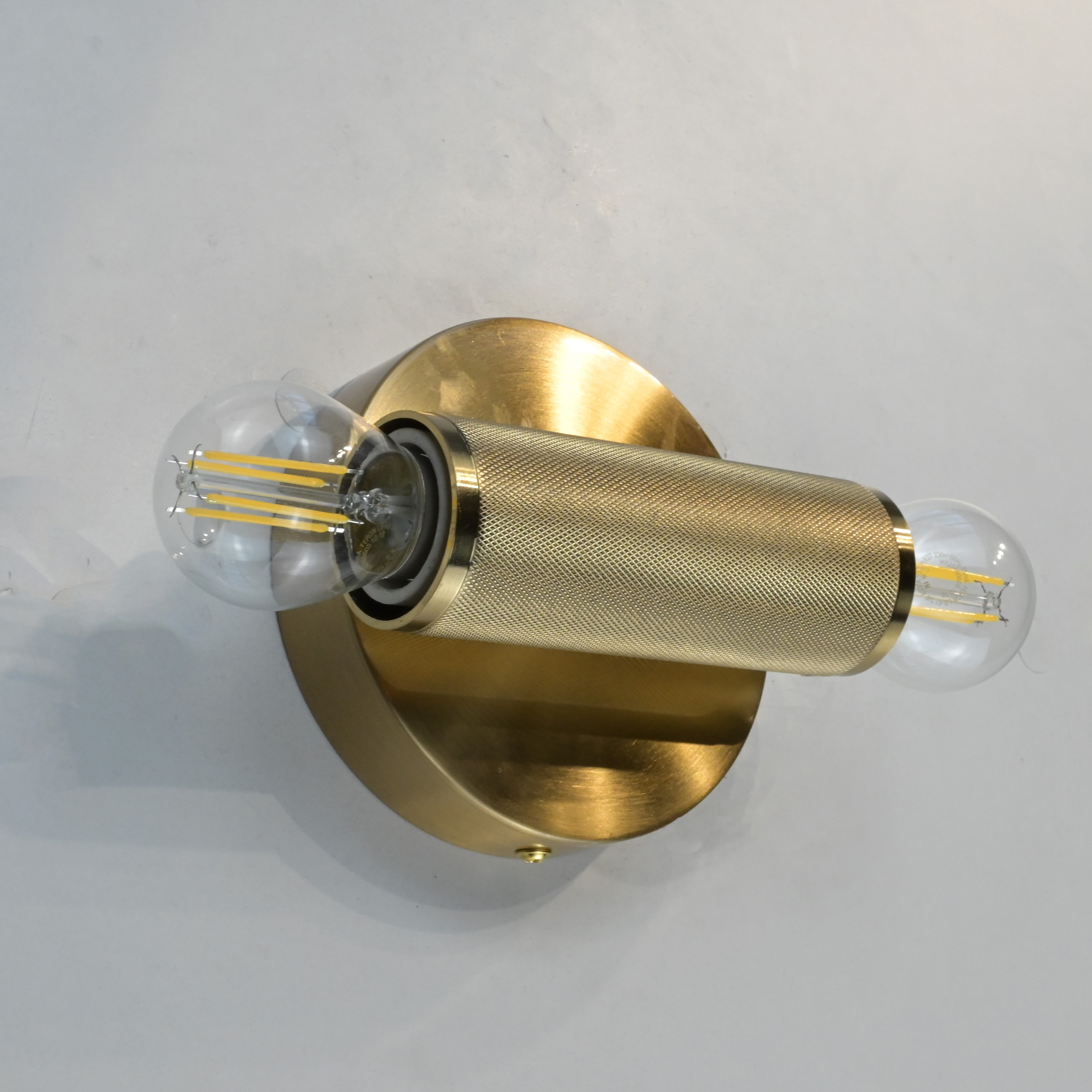 Бра RH Utilitaire Inline Sconce Brass 28,5*8*10 см, 2*E27*60W, ImperiumLoft 44.557, Латунь
