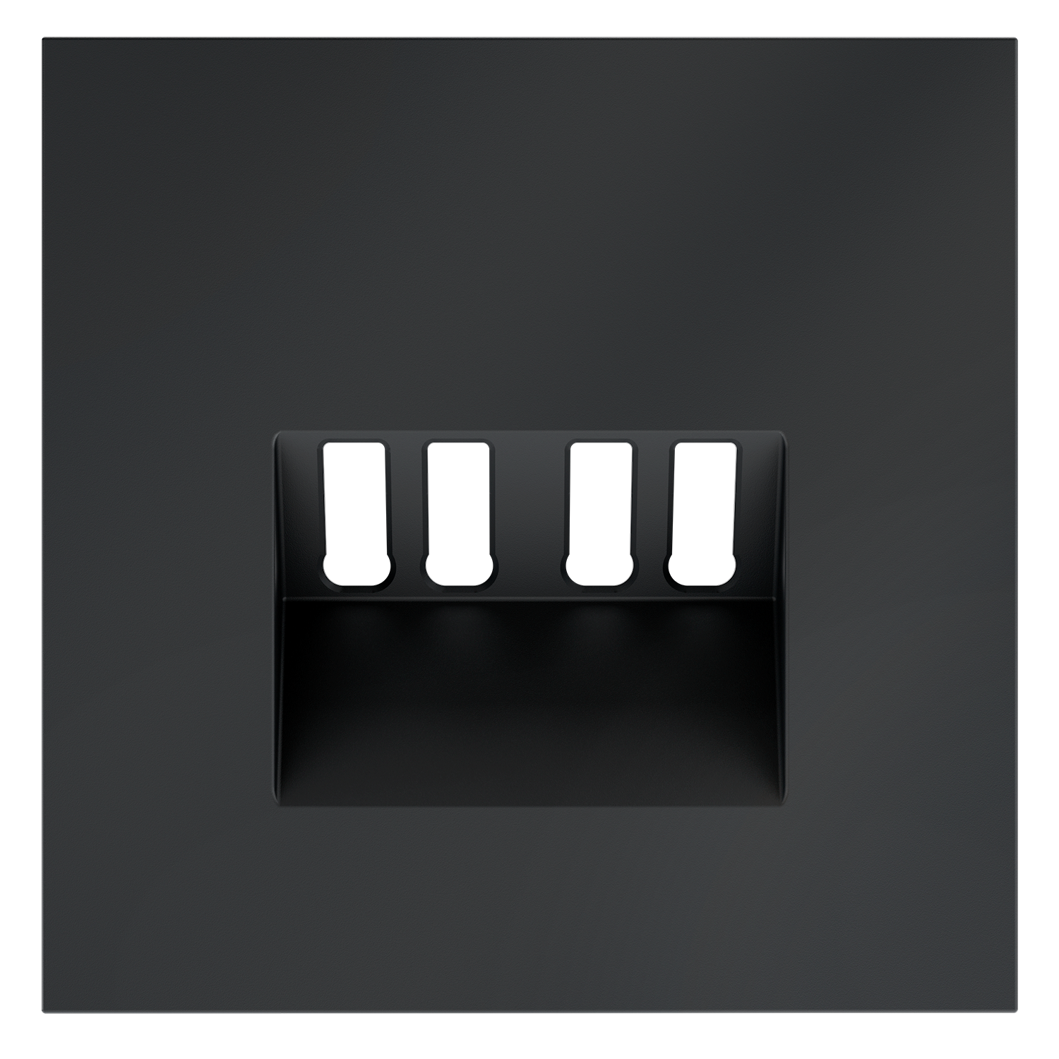 Накладка для розетки акустической 4-местной , графит Voltum S70 VLS001507, Пластик Soft touch