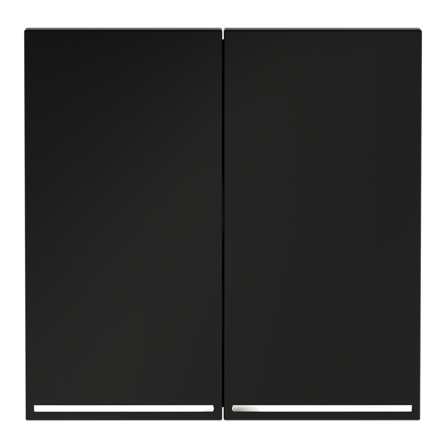 Клавиши для выключателя/переключателя двухклавишного с подсветкой, черный матовый Voltum S70 VLS000408, Пластик Soft touch