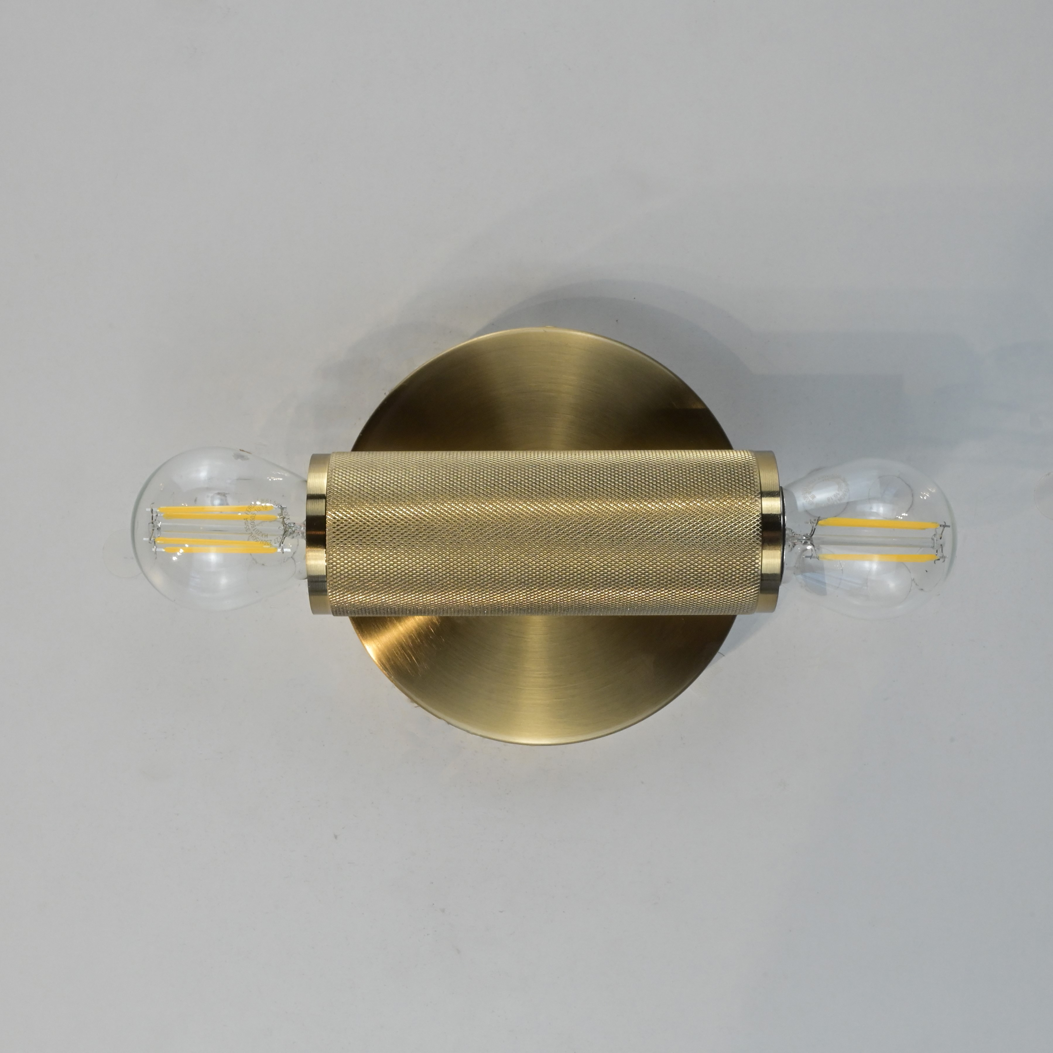 Бра RH Utilitaire Inline Sconce Brass 28,5*8*10 см, 2*E27*60W, ImperiumLoft 44.557, Латунь