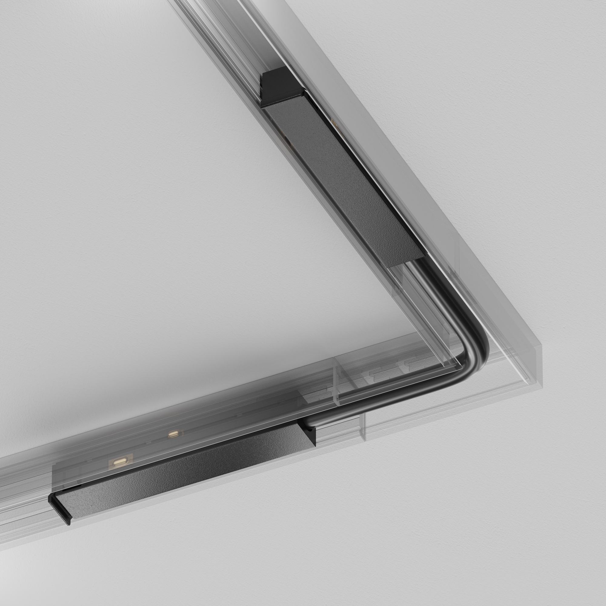 Коннектор питания шарнирный Exility X, черный 24*1*1 см, Maytoni Technical  TRA239CS-42B, Черный