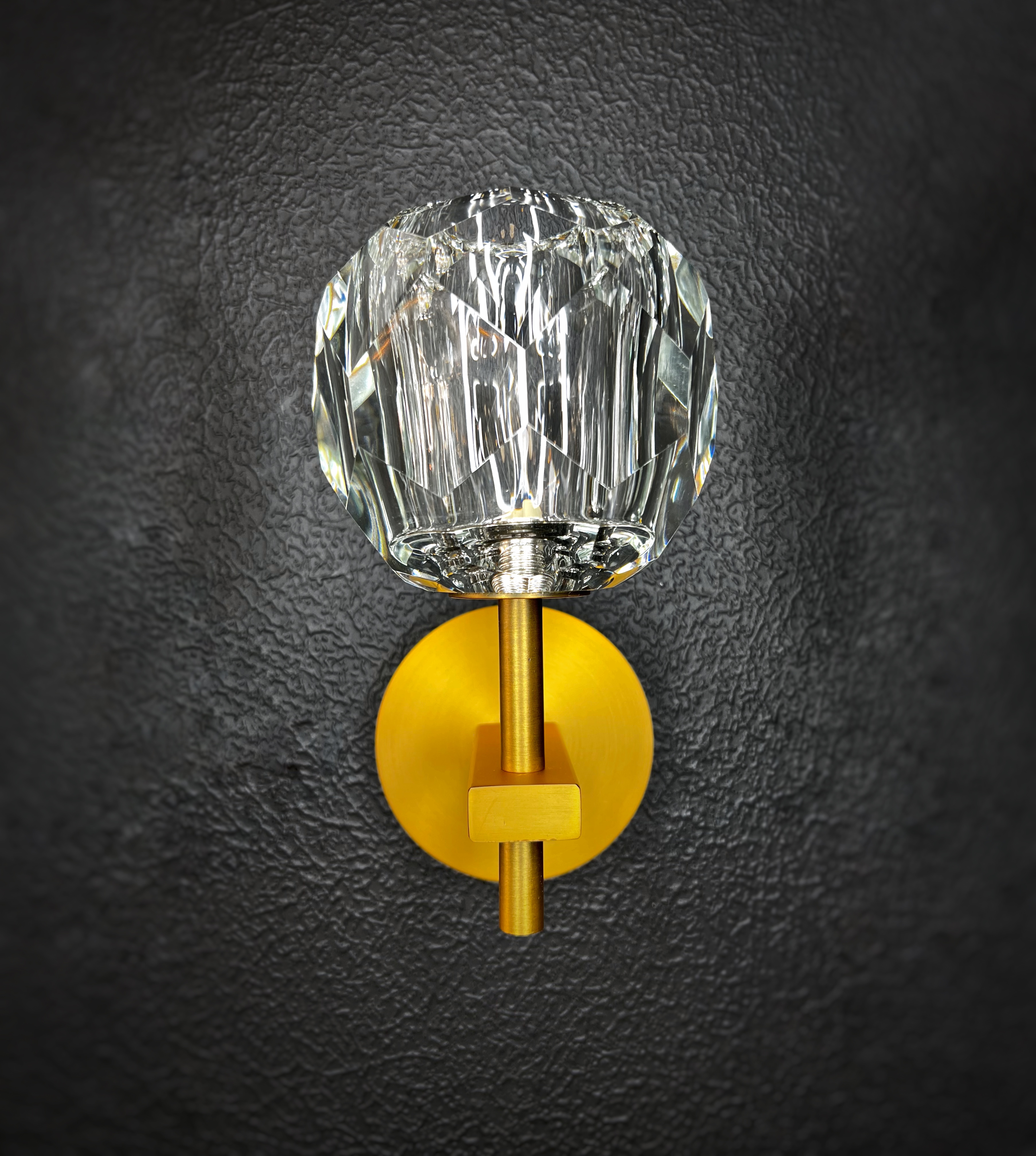 Бра Boule de Cristal Single Sconce Brass 22*11*22 см, 1*G9*40W, ImperiumLoft 44.234, Латунь