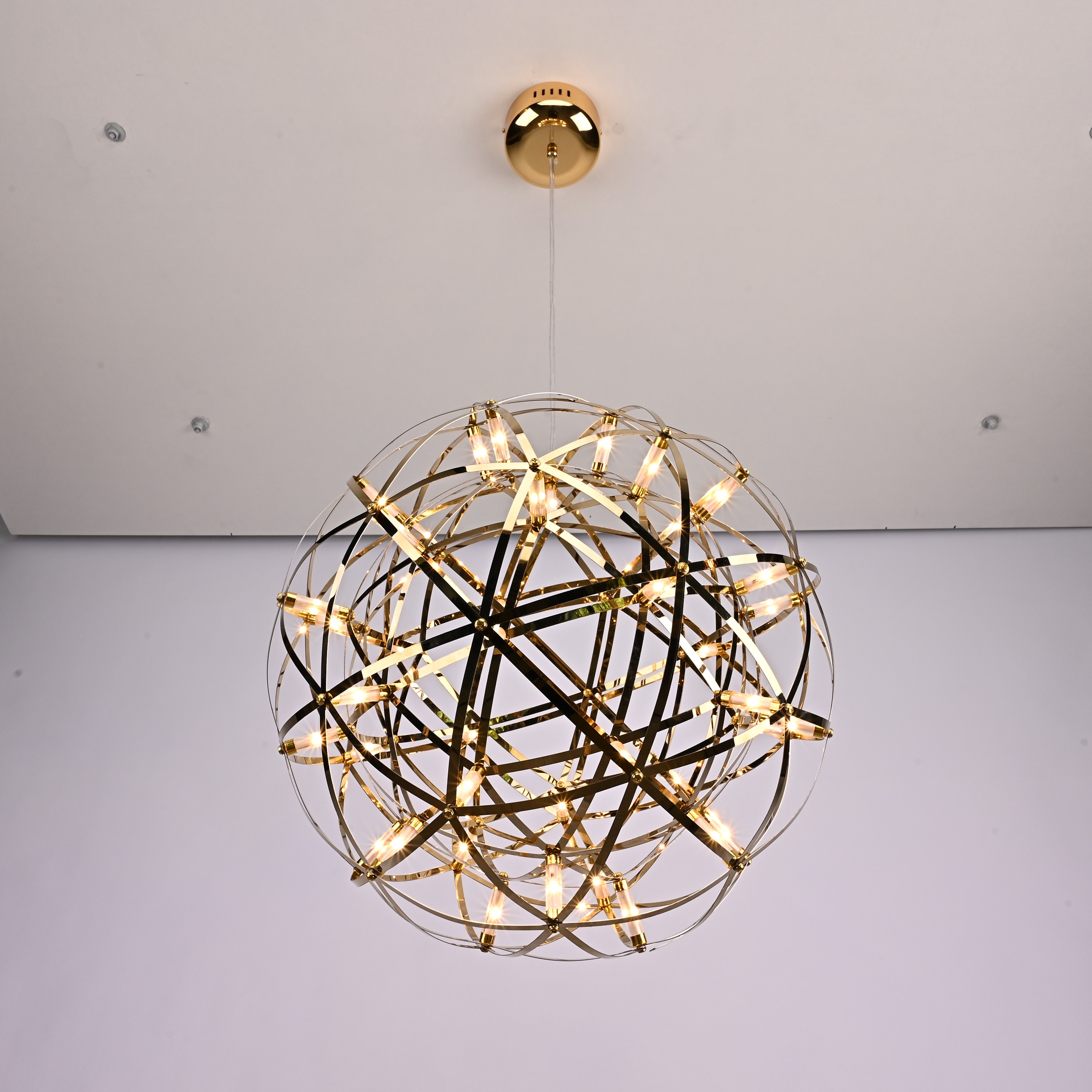Люстра Mi Raimond Lamp D40 Gold 41*41*41 см, 42*LED*3W, ImperiumLoft 256143-22, Хром