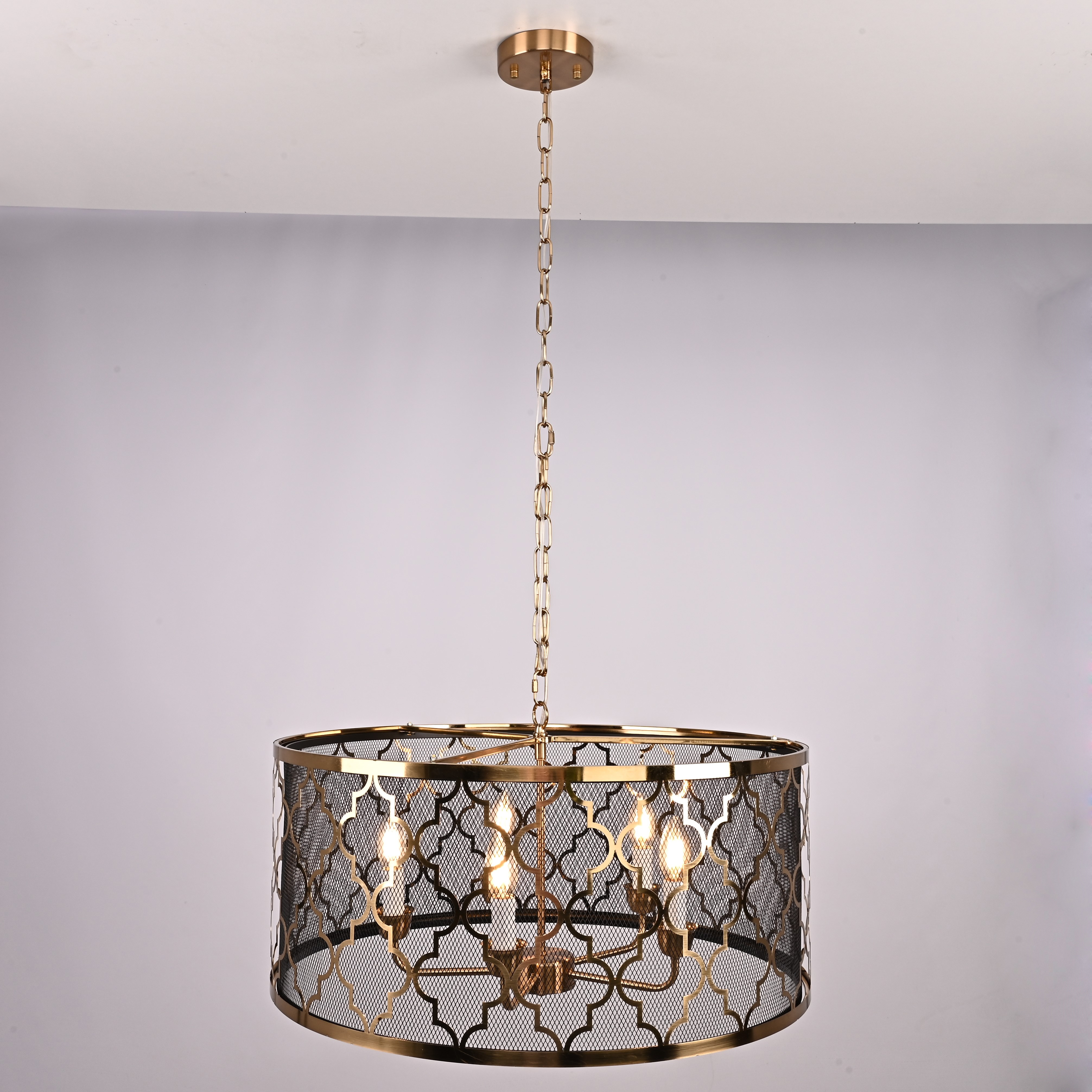 Подвесная люстра Romeo Five Light Pendant Lamp design by Cyan Design 63*63*39 см, 5*E14*40W, ImperiumLoft 40.1036, Латунь
