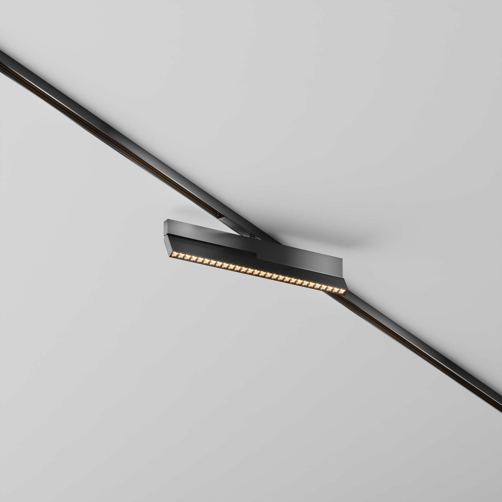 Трековый светильник Points Rot Exility X 3000K 12Вт 40° 28*1*-6 см, *LED*12W, 1200K, Maytoni Technical  TR242-2-12W3K-B, Черный