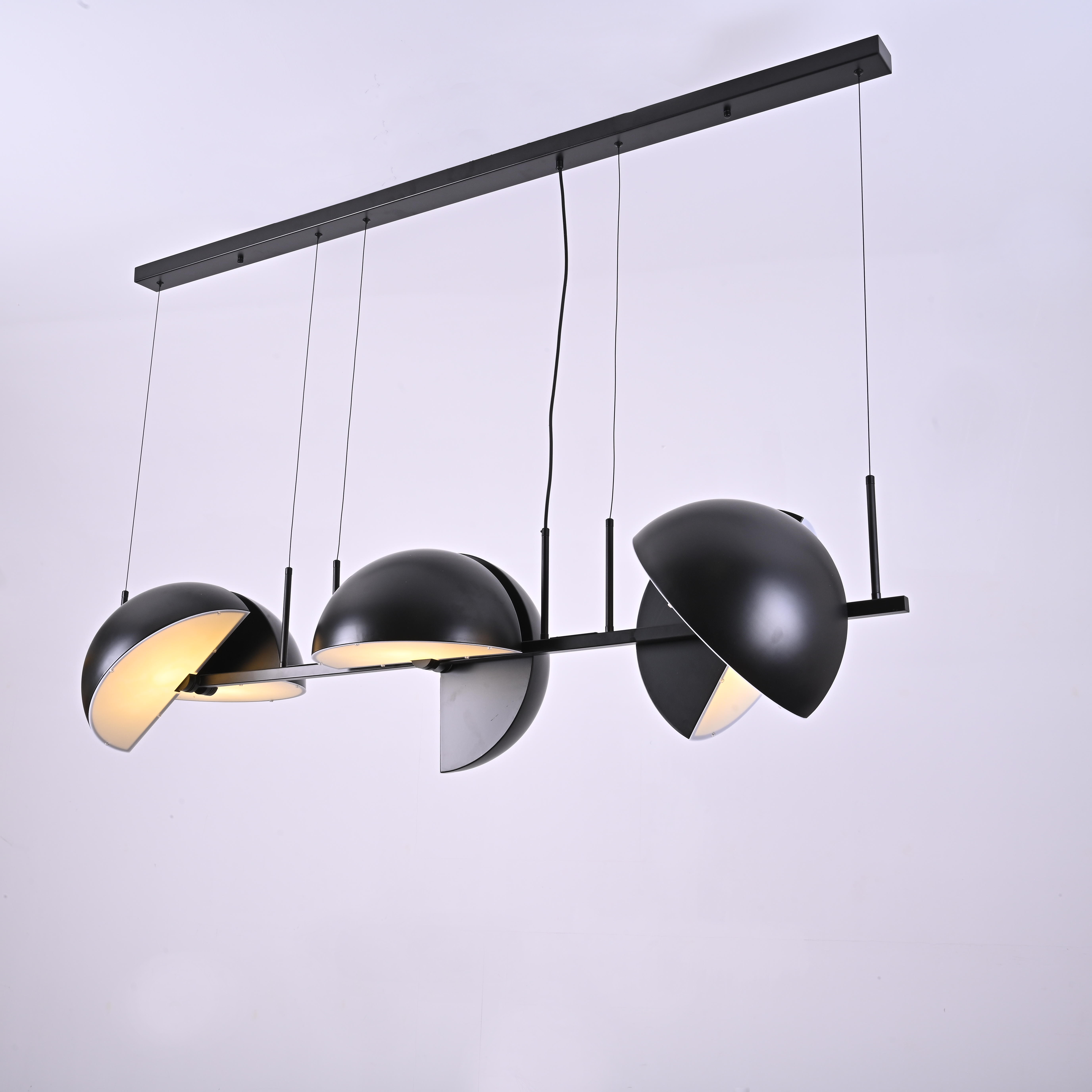 Подвесной светильник Trapeze Triplette by oblure 150*35*37 см, 6*E27*60W, ImperiumLoft 40.962, Чёрный