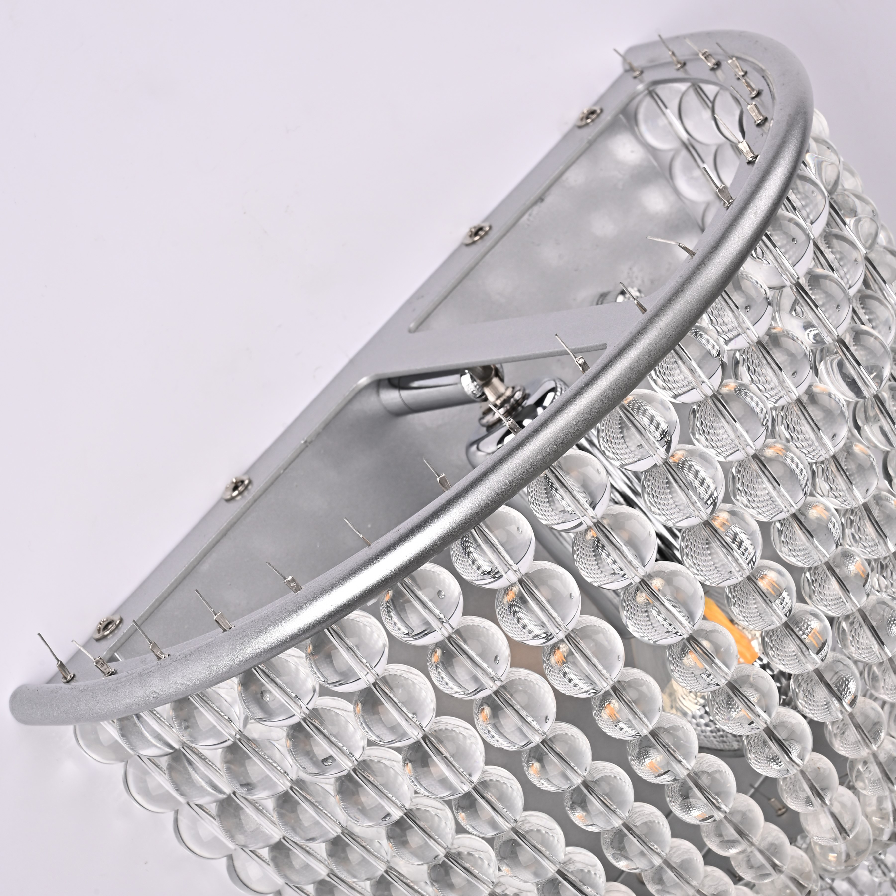 Бра Jacqueline Sconce White 25*25*26 см, 1*E14*40W, ImperiumLoft 44.444, Серебристый, Латунь