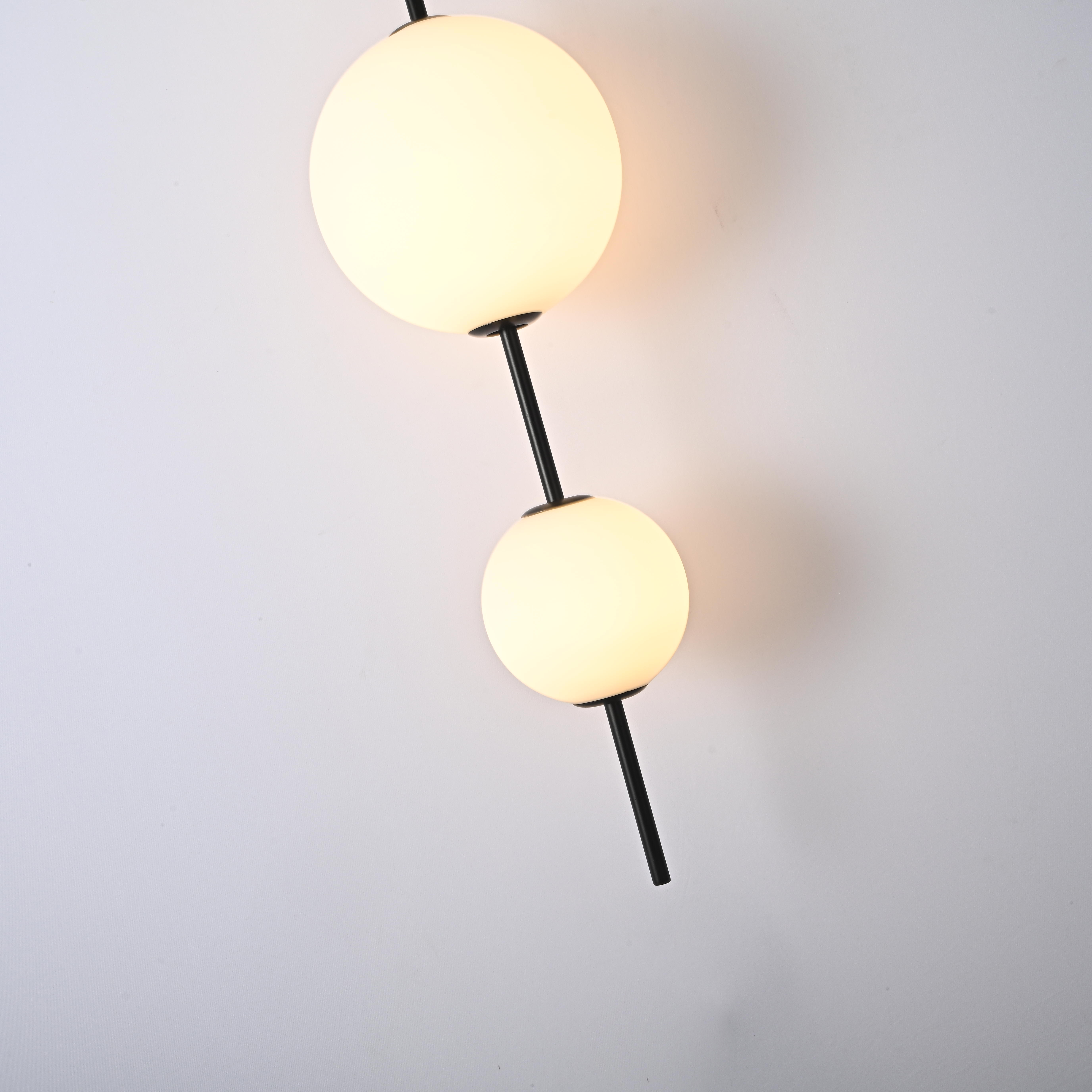 Подвесной светильник White beads Pendant C 20*20*103 см, 4*LED*6W, 3000K, ImperiumLoft 40.2133-0, Чёрный