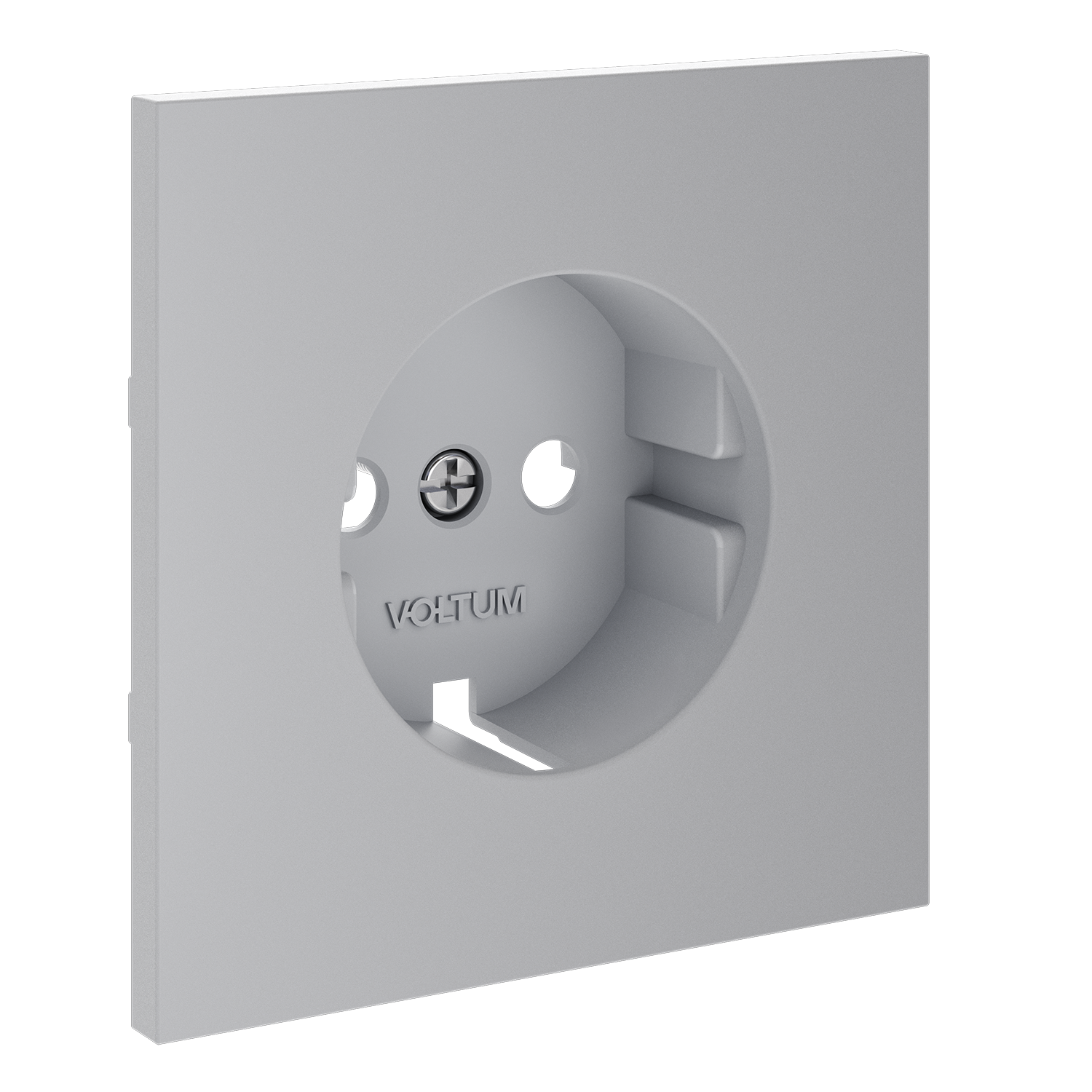Накладка для розетки с заземлением, S70, серый Voltum VLS000616