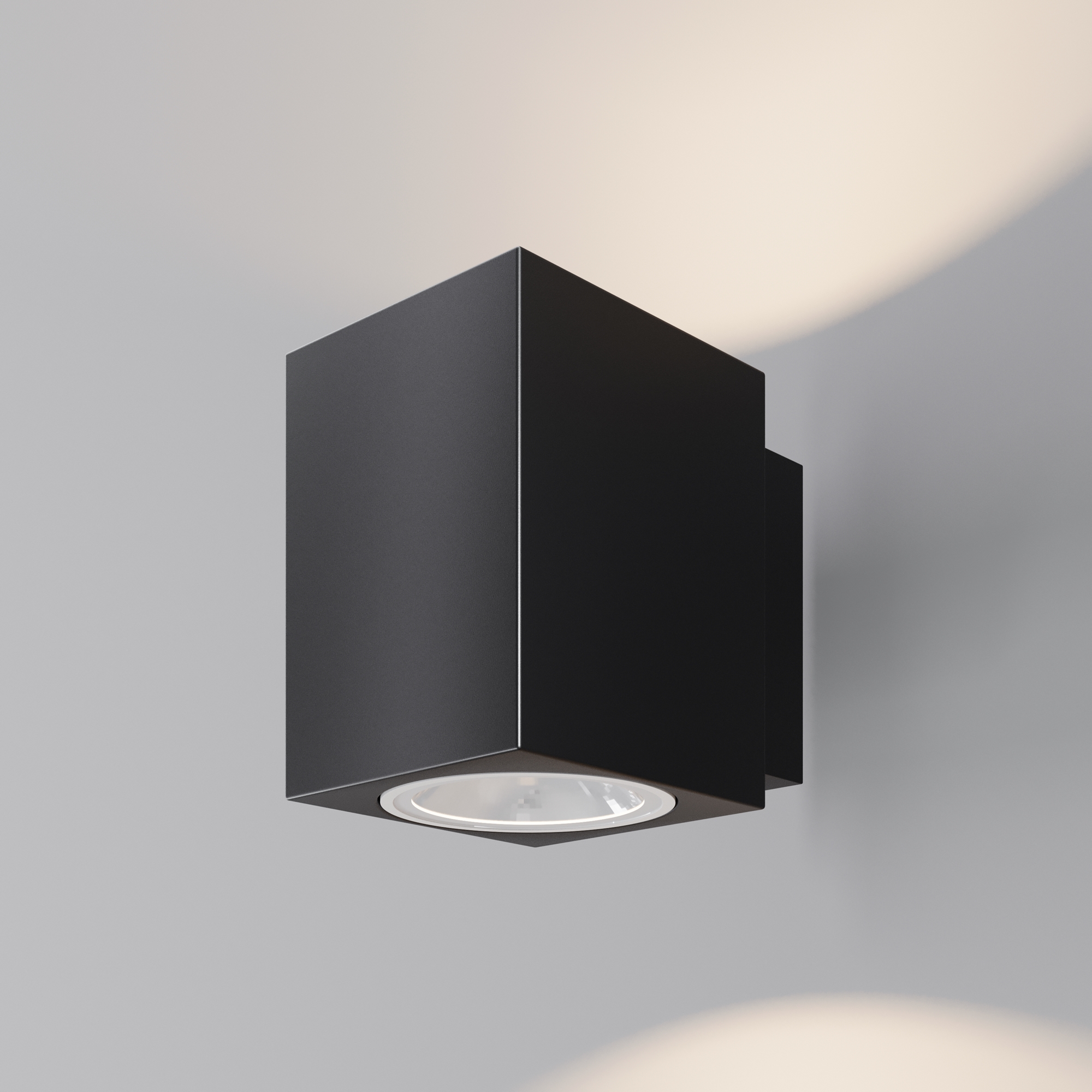 Уличный настенный светильник 8*12*-11 см, *LED*10W, 3000K, Maytoni Outdoor Block O507WL-L10B3K, Черный