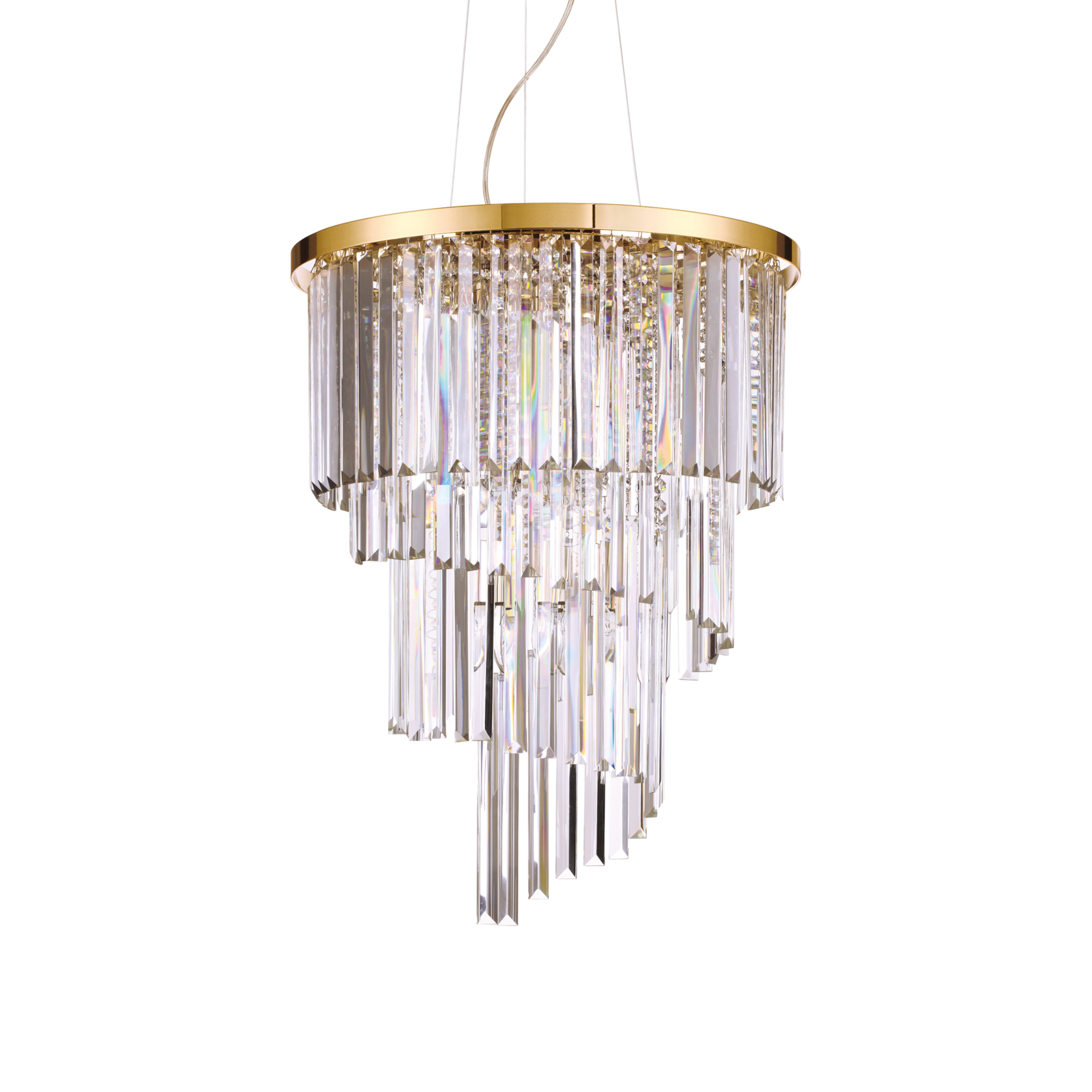 Люстра подвесная ideal lux Carlton SP12 макс.12x40Вт Е14 Золото 213521.  см