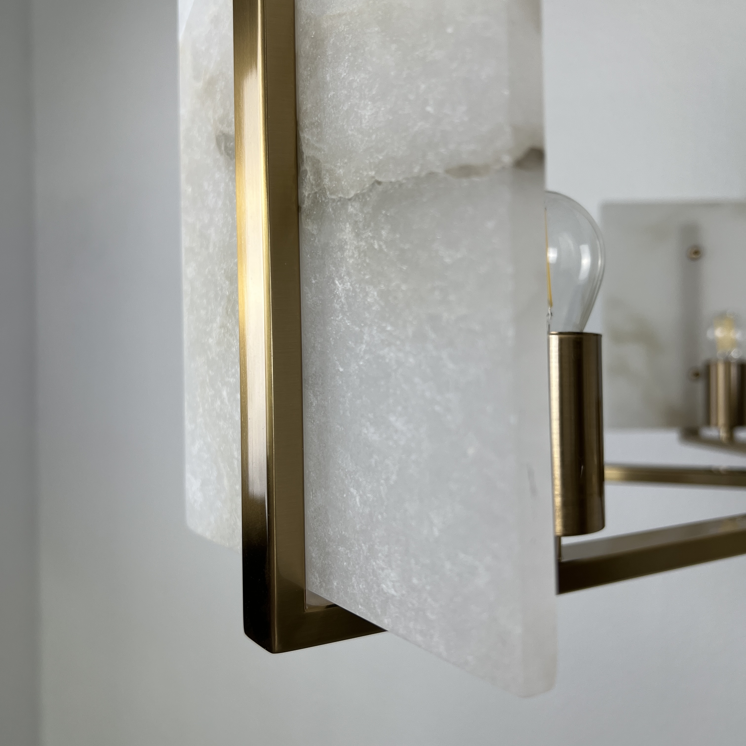 Люстра Marble square Chandelier 78*78*46 см, 6*E27*60W, ImperiumLoft 40.1233, Латунь
