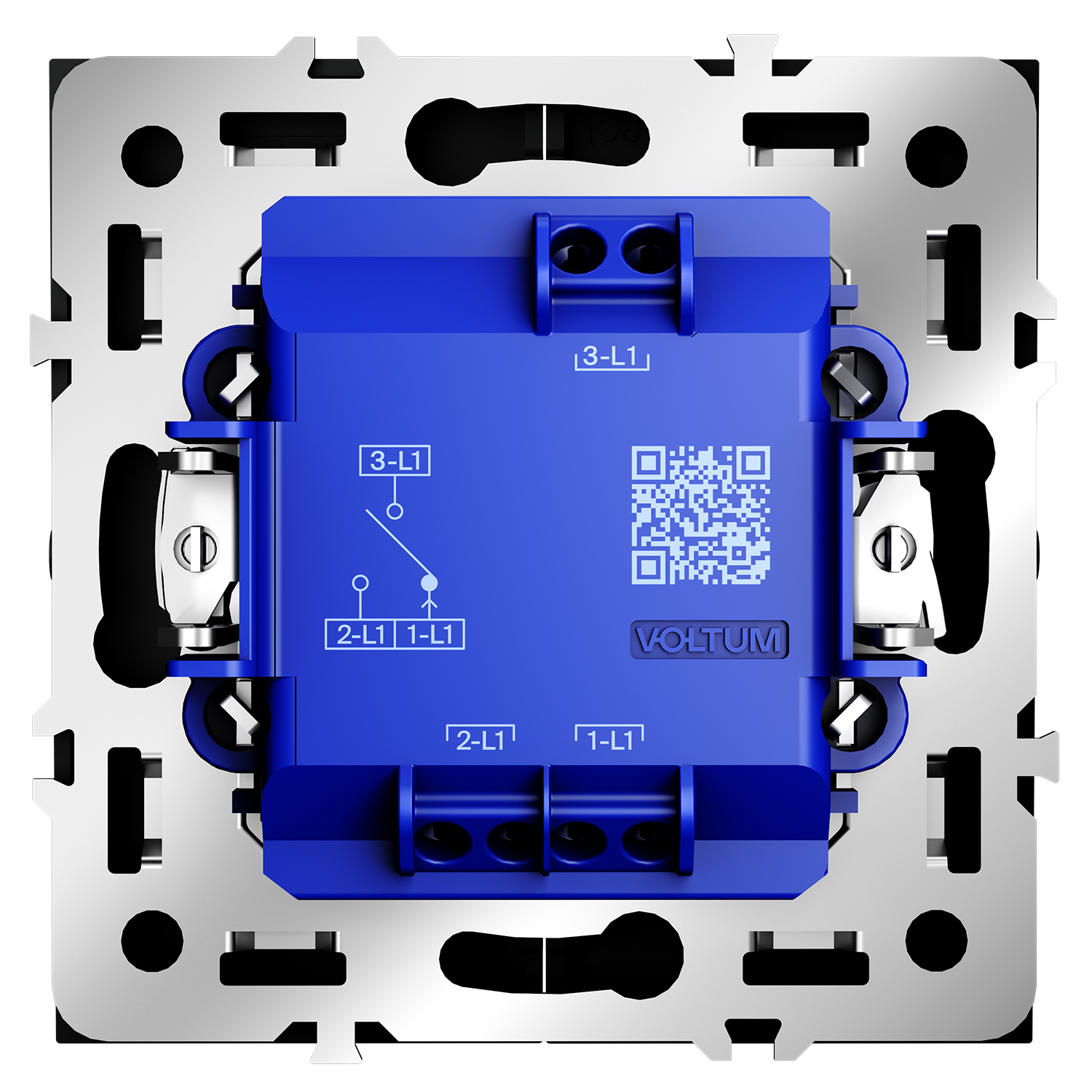 Выключатель встраиваемый для жалюзи 10А, черный матовый Voltum S70 VLS020708, Пластик Soft touch