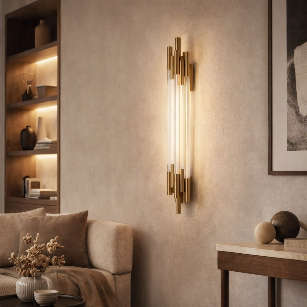 Настенный светильник 82 см, 15W, 4200K, Modestyle MS.1577.820 BS, латунь