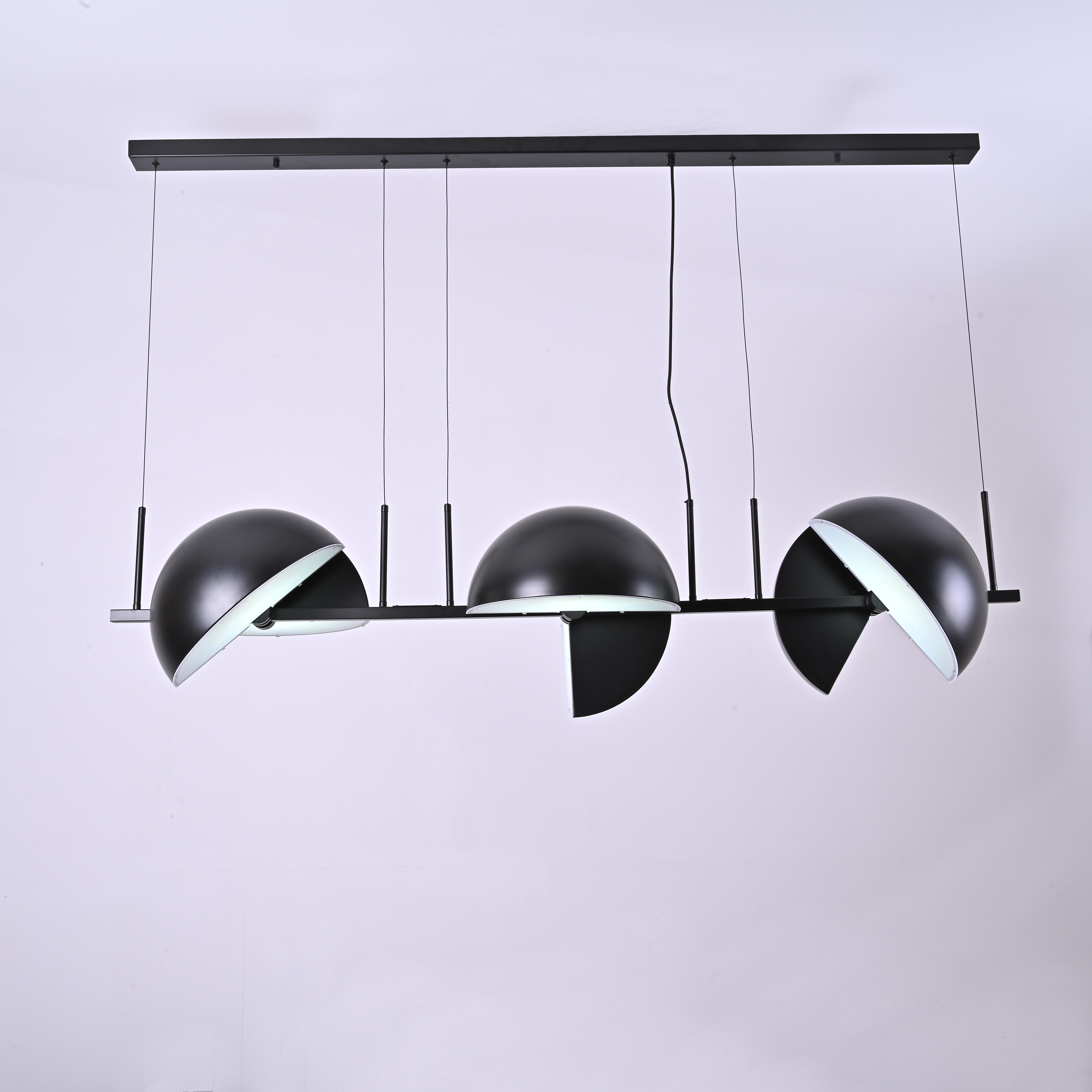 Подвесной светильник Trapeze Triplette by oblure 150*35*37 см, 6*E27*60W, ImperiumLoft 40.962, Чёрный