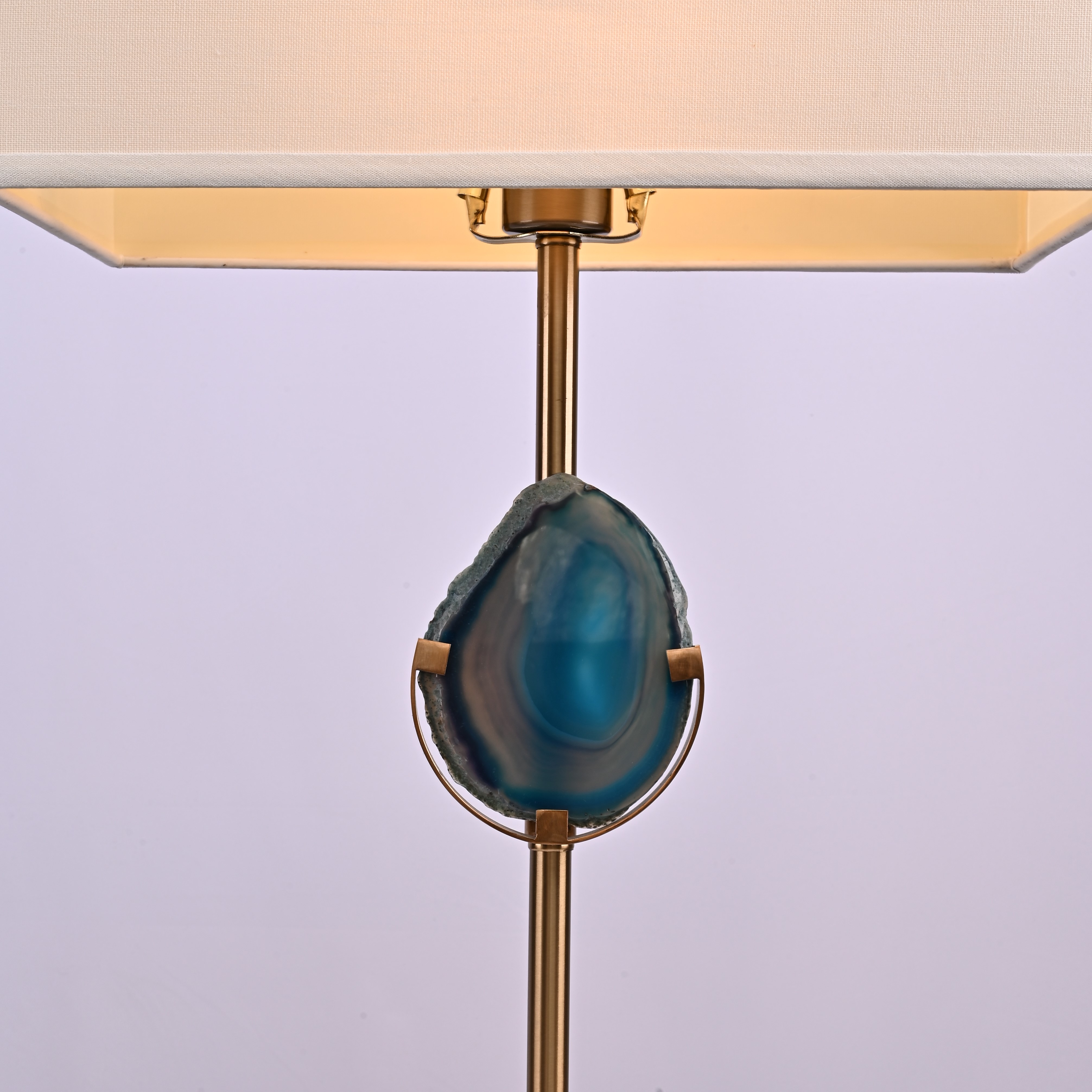 Настольная лампа Blue Agate Table Lamp 41*21*65 см, 1*E27*60W, ImperiumLoft 43.324, Латунь, Синий