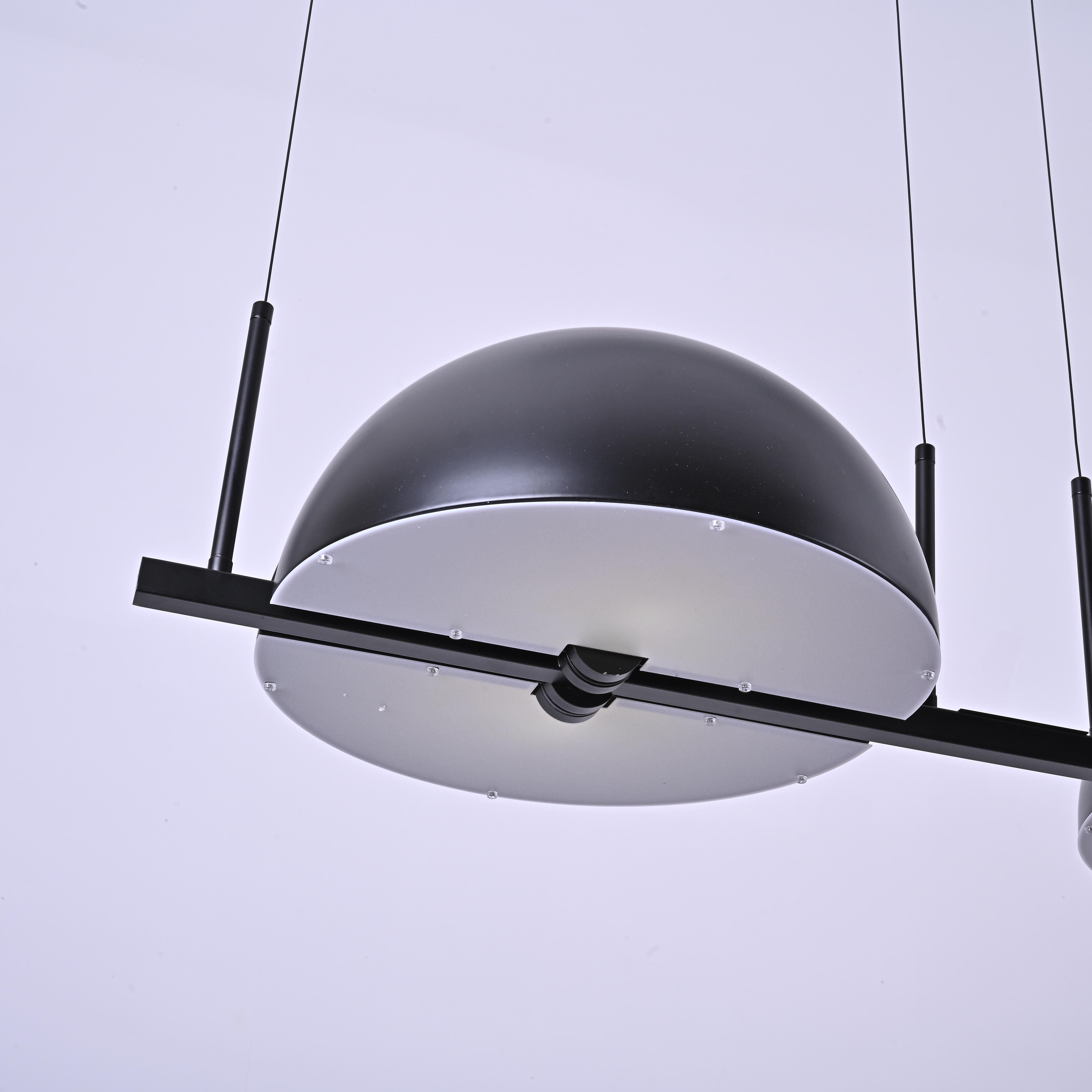 Подвесной светильник Trapeze Triplette by oblure 150*35*37 см, 6*E27*60W, ImperiumLoft 40.962, Чёрный