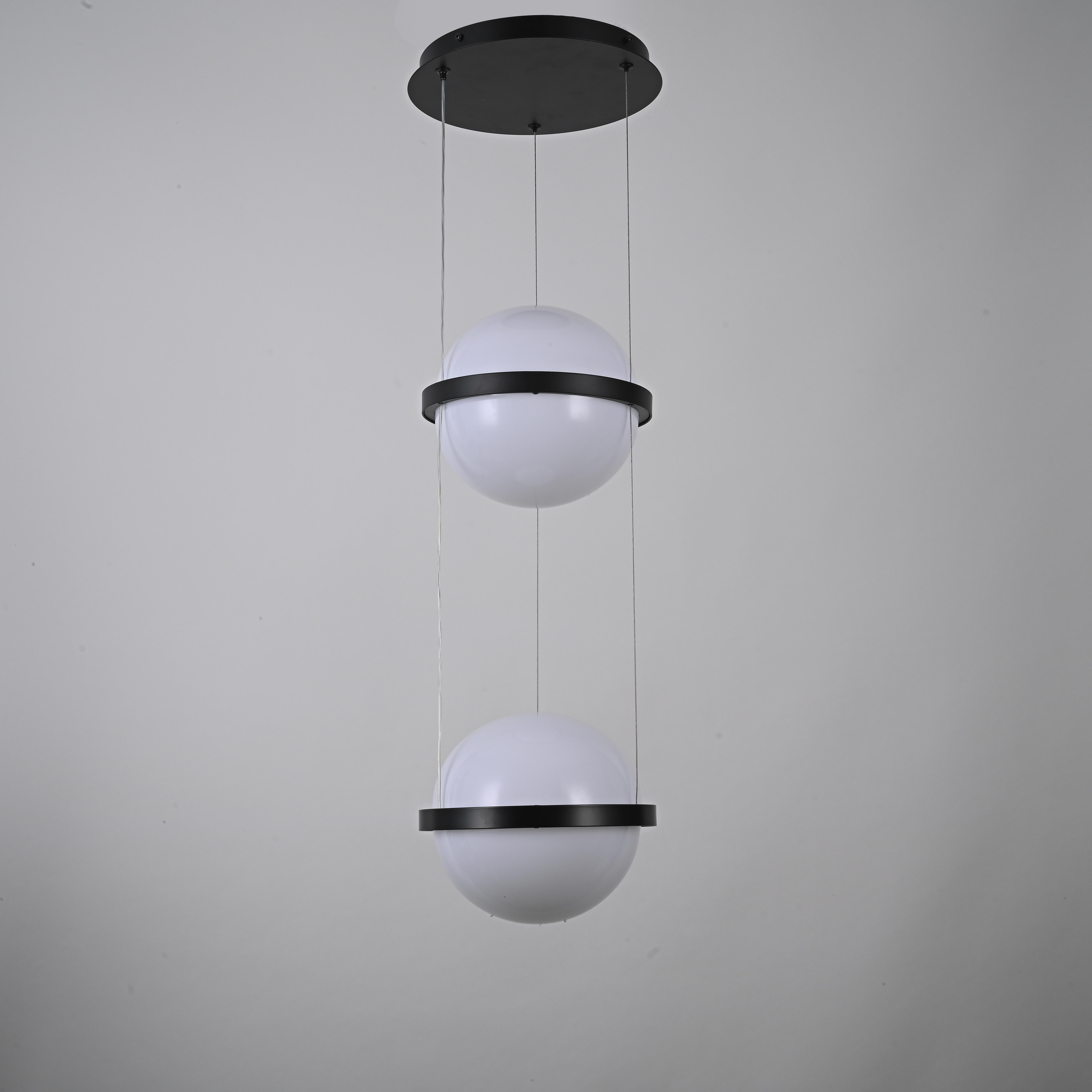 Подвесной светильник PALMA Wall lamp 2 шара 20*20*250 см, 2*G9*40W, ImperiumLoft 22.93727, Серый