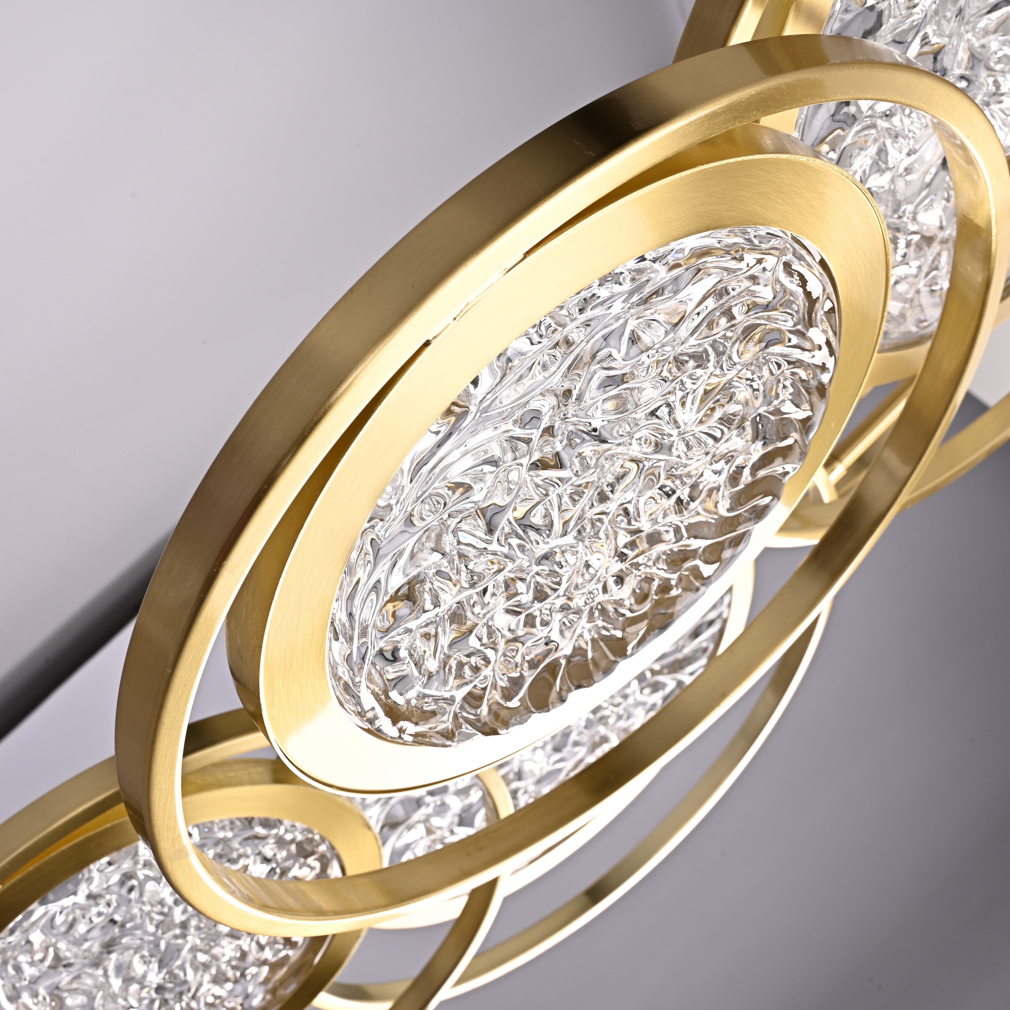 Дизайнерская люстра на штанге ЛУНА lighting collection L60 42*18*18 см, 5*LED*11W, 3000K, ImperiumLoft CAMEO01, Золотистый