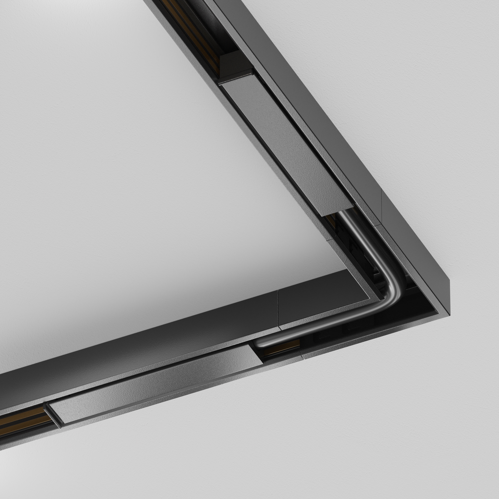 Коннектор питания шарнирный Exility X, черный 24*1*1 см, Maytoni Technical  TRA239CS-42B, Черный
